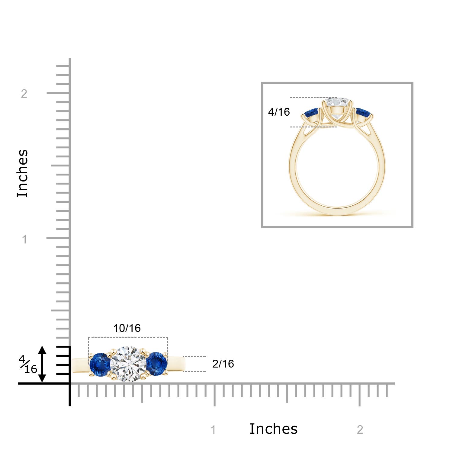 H, SI2 / 2.17 CT / 14 KT Yellow Gold