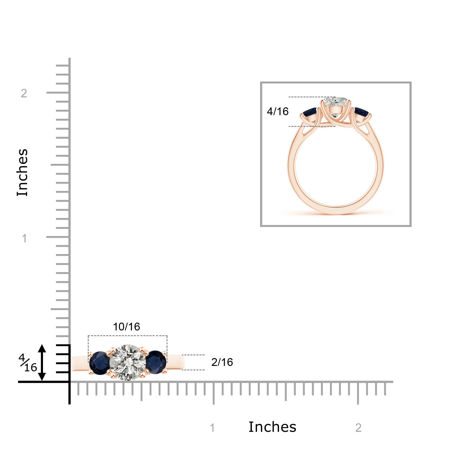 K, I3 / 2.17 CT / 14 KT Rose Gold