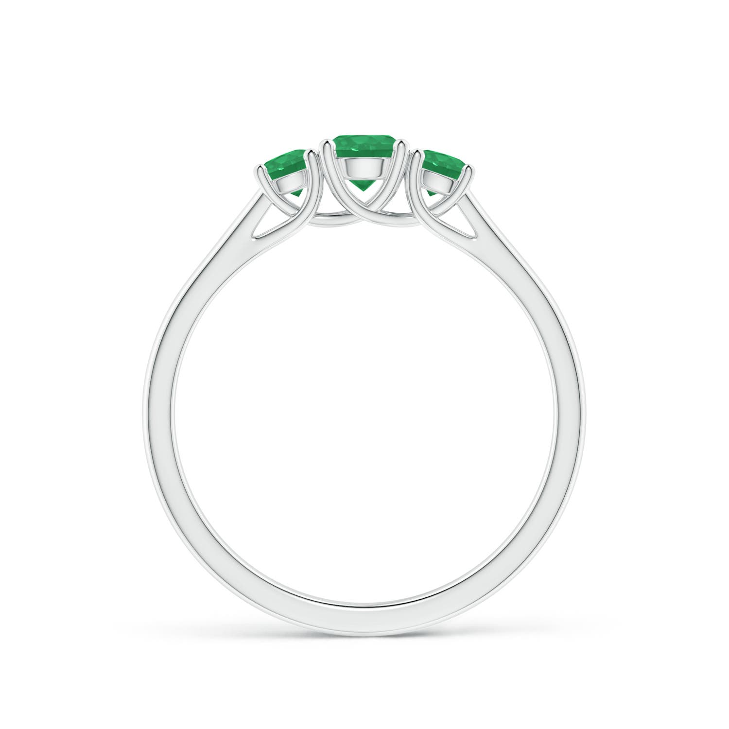 A - Emerald / 0.44 CT / 14 KT White Gold