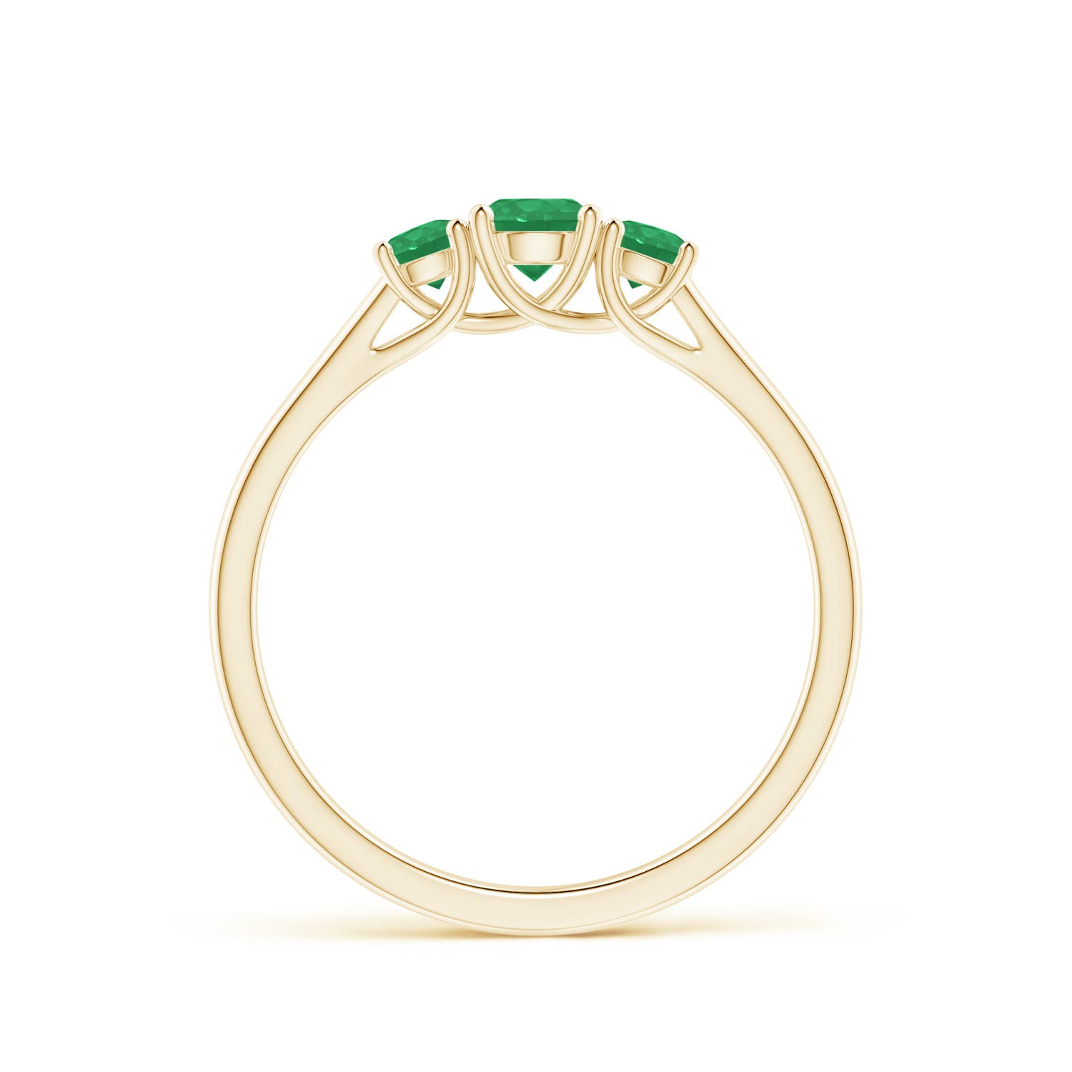 A - Emerald / 0.44 CT / 14 KT Yellow Gold