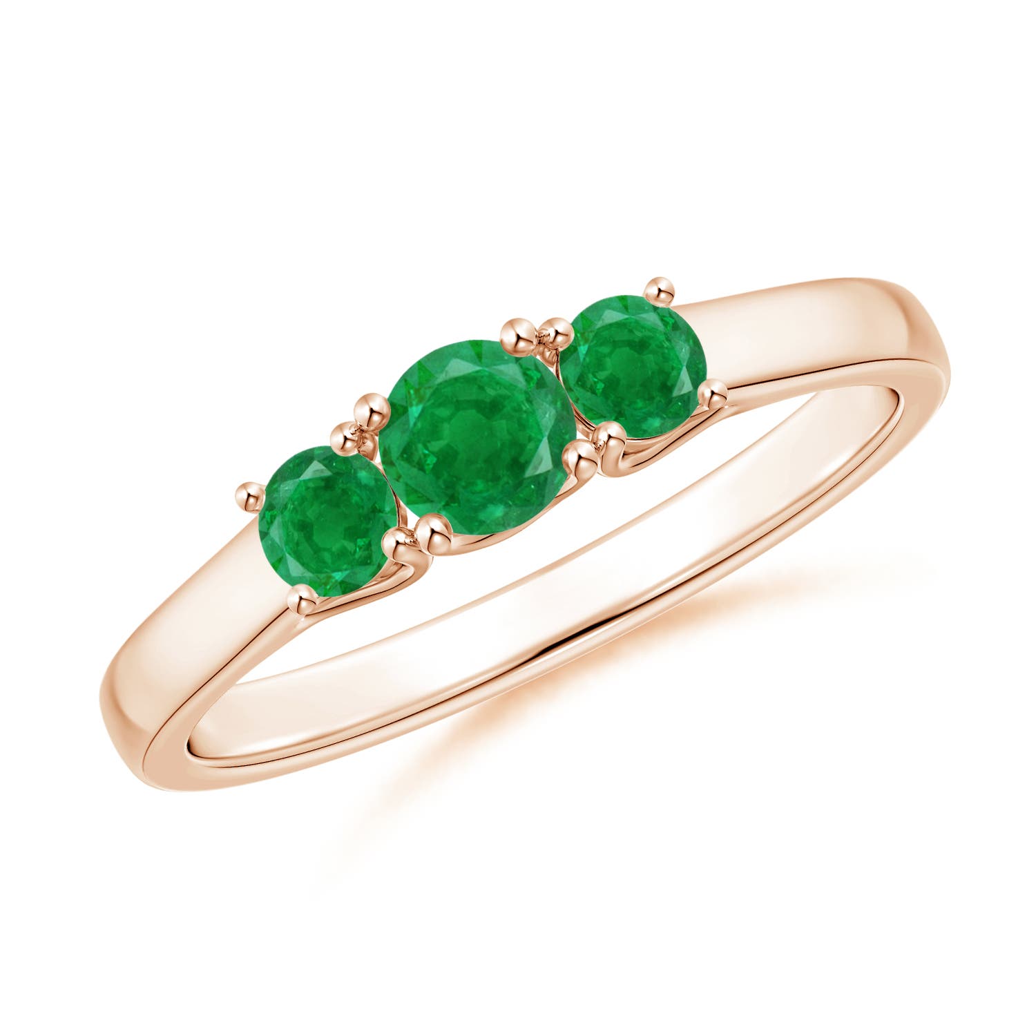 AA - Emerald / 0.44 CT / 14 KT Rose Gold