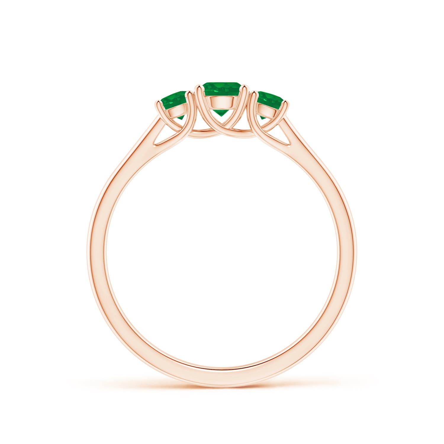 AA - Emerald / 0.44 CT / 14 KT Rose Gold