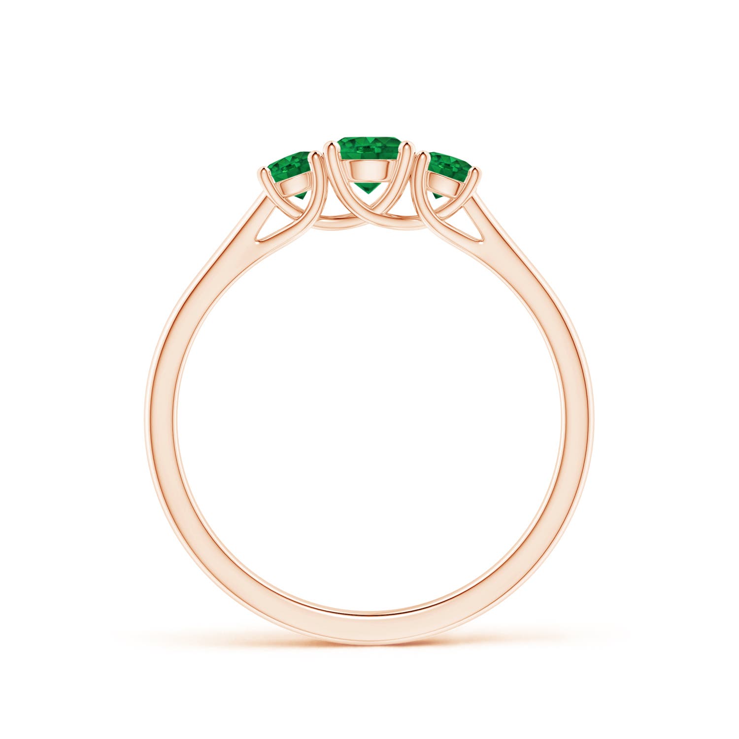 AAA - Emerald / 0.44 CT / 14 KT Rose Gold