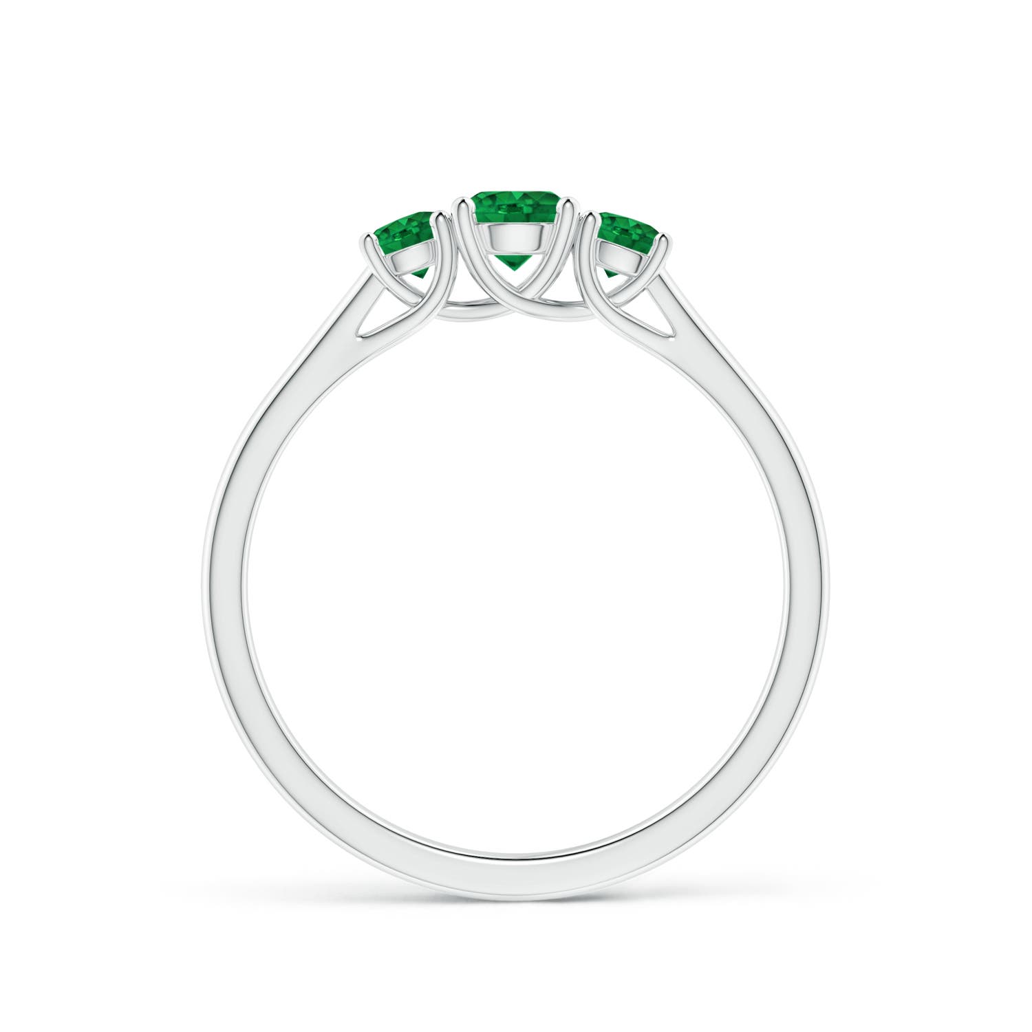 AAA - Emerald / 0.44 CT / 14 KT White Gold