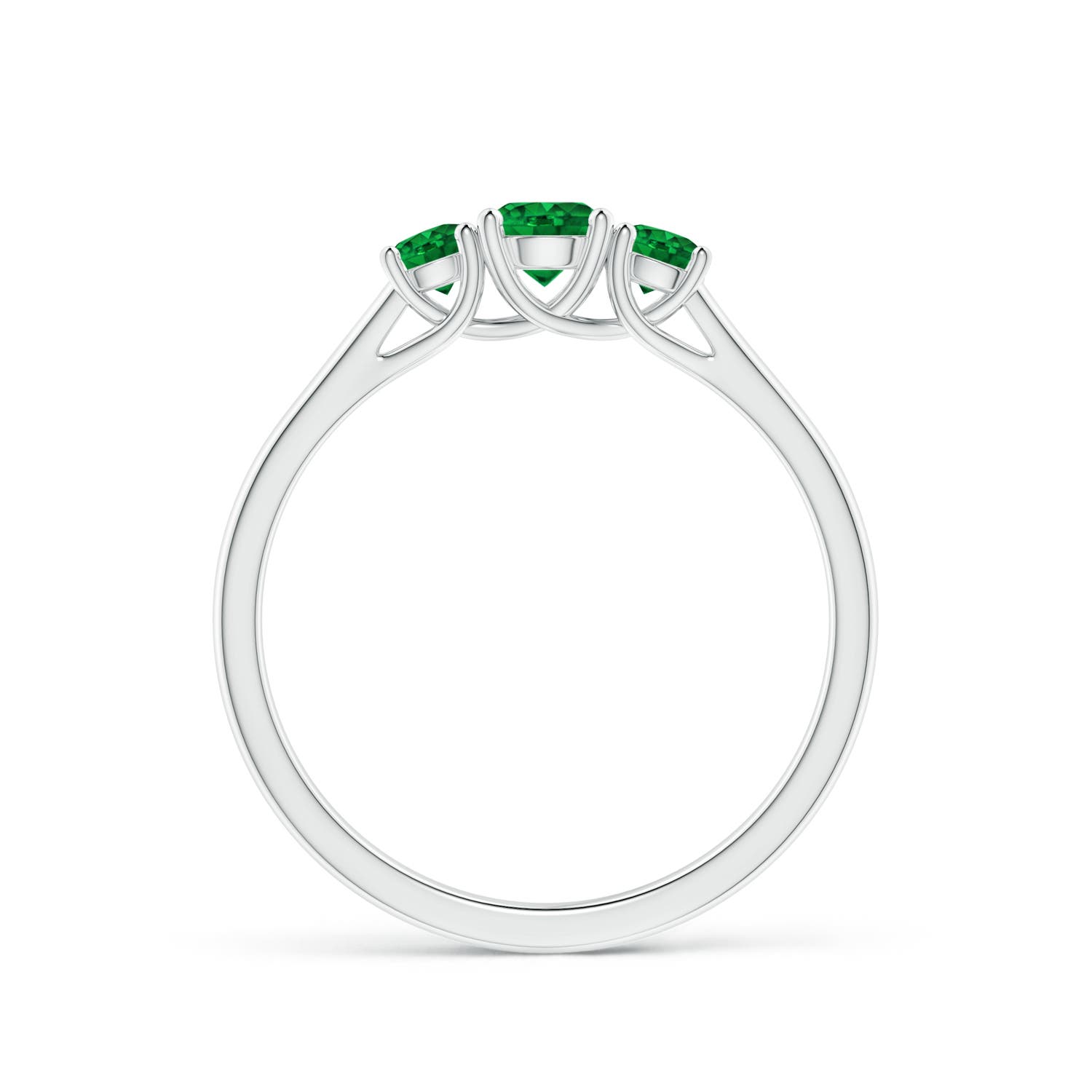 AAAA - Emerald / 0.44 CT / 14 KT White Gold