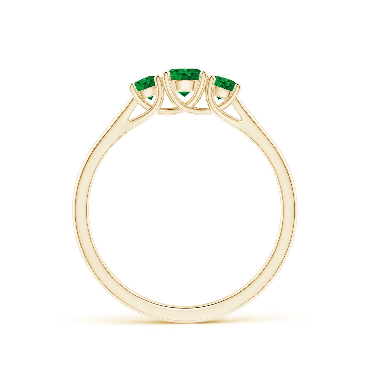 AAAA - Emerald / 0.44 CT / 14 KT Yellow Gold