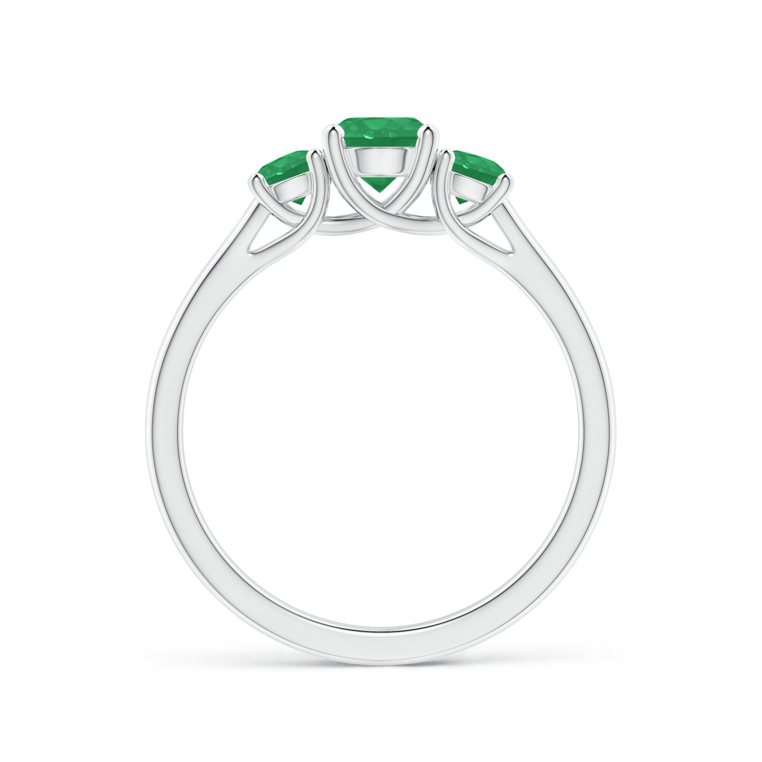 A - Emerald / 0.75 CT / 14 KT White Gold