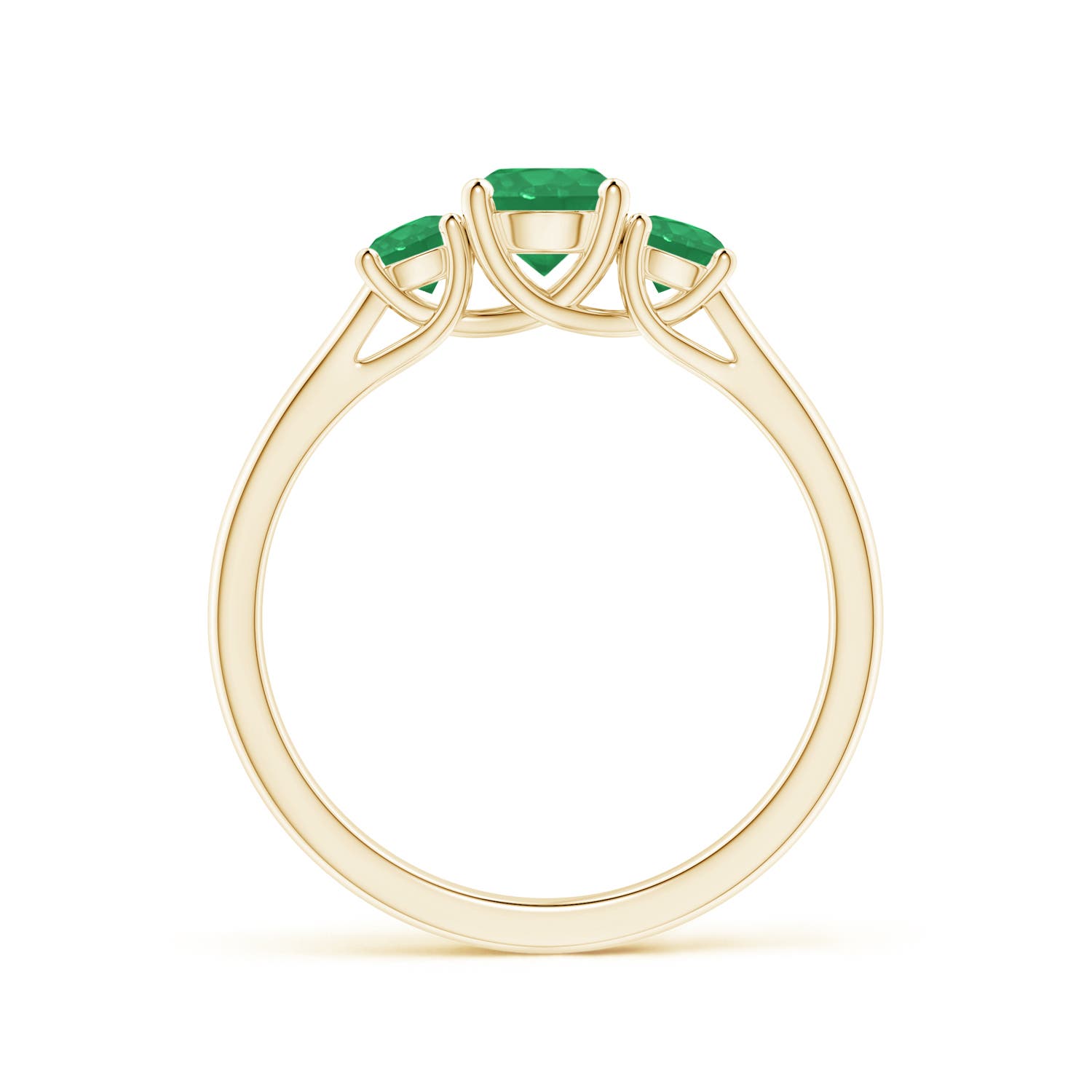 A - Emerald / 0.75 CT / 14 KT Yellow Gold