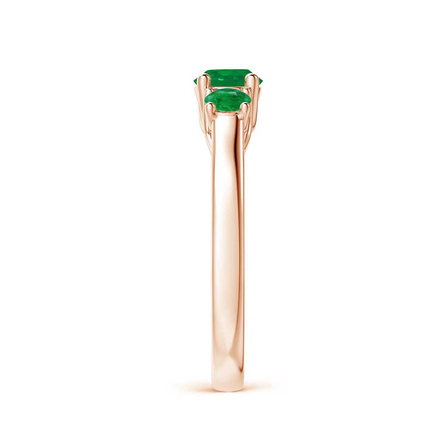 AA - Emerald / 0.75 CT / 14 KT Rose Gold