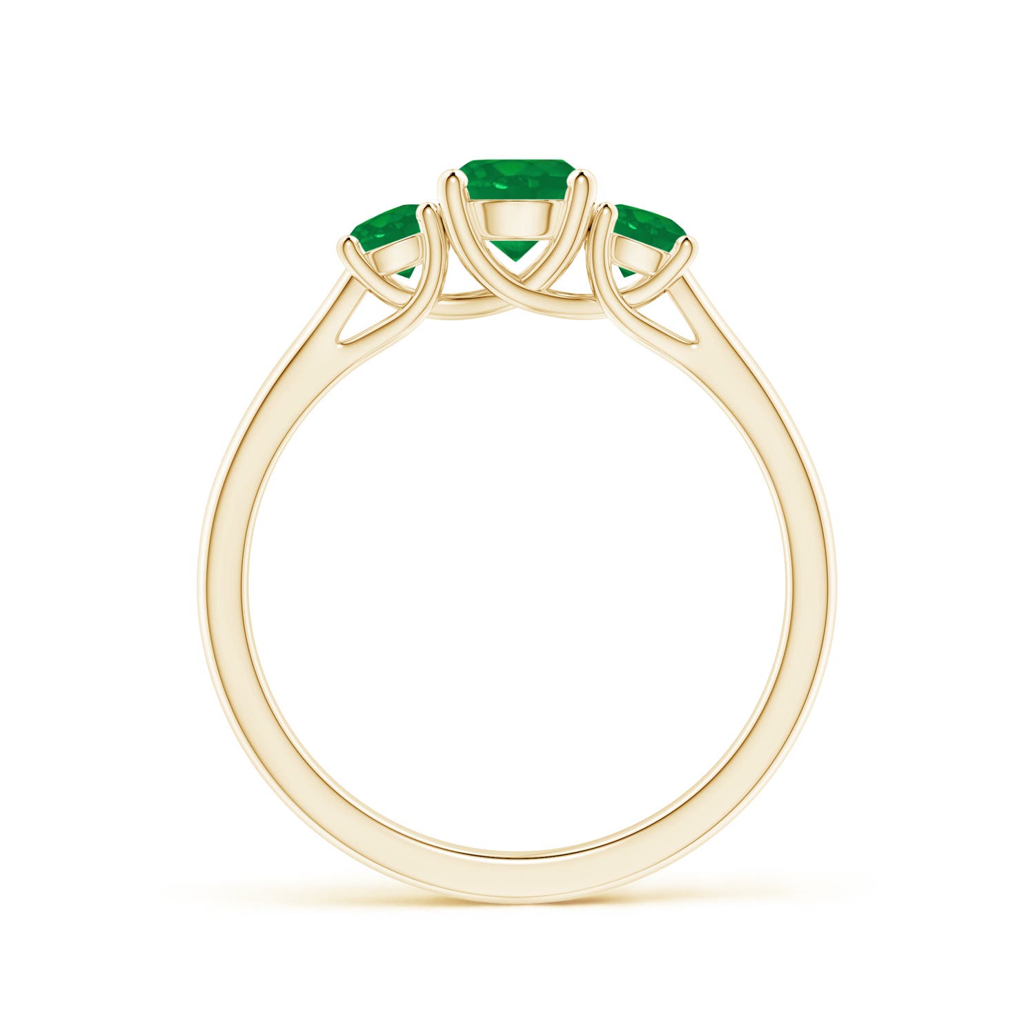 AA - Emerald / 0.75 CT / 14 KT Yellow Gold