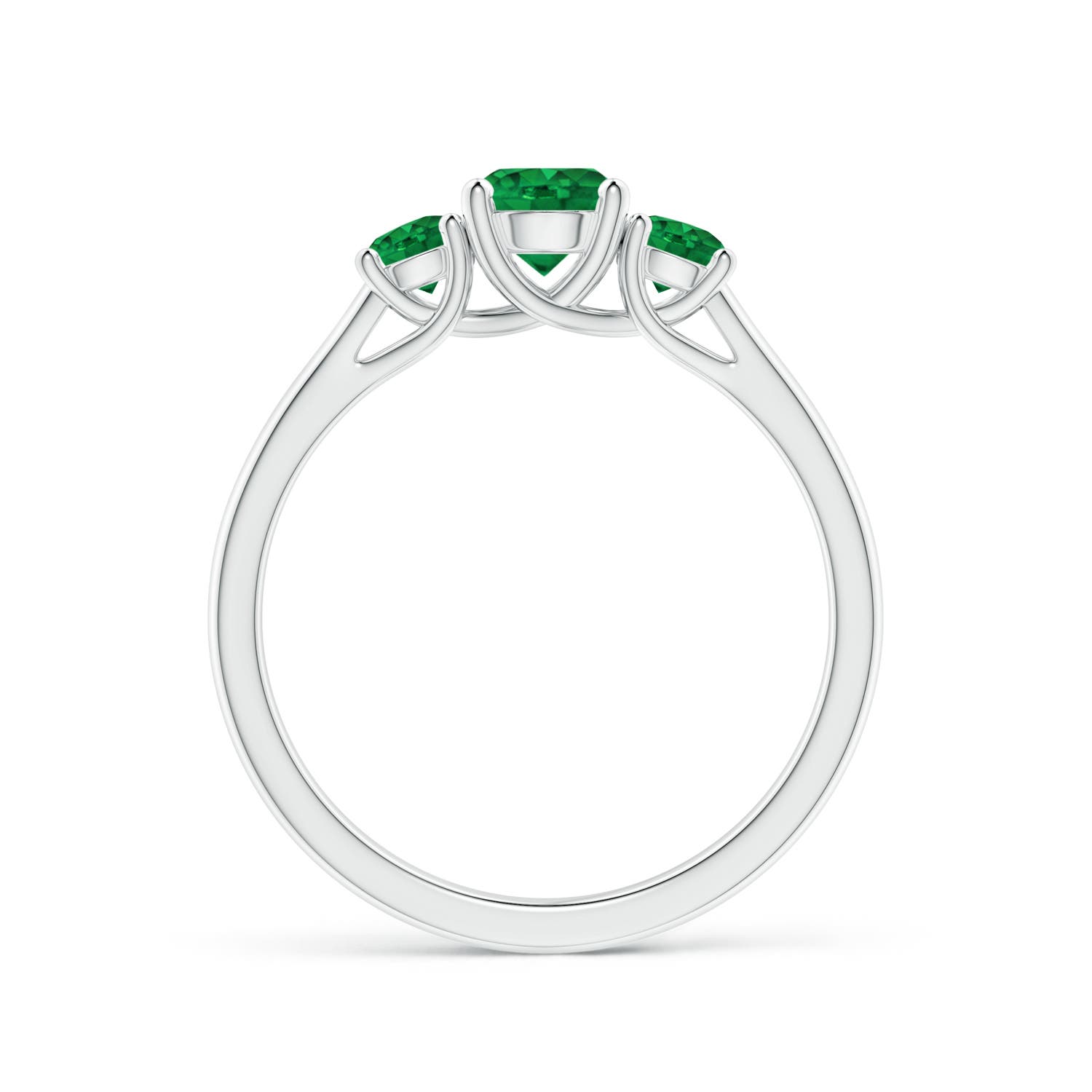 AAA - Emerald / 0.75 CT / 14 KT White Gold