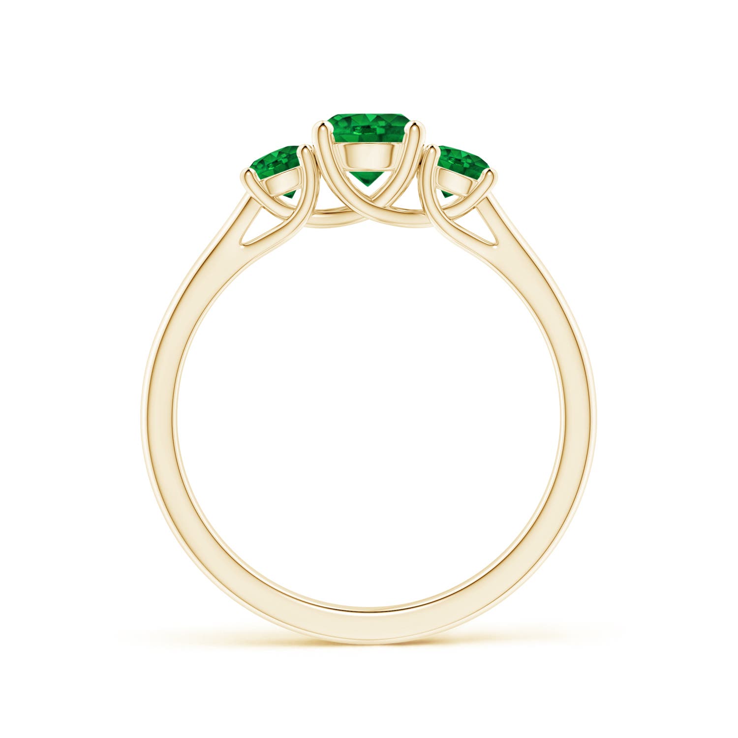 AAAA - Emerald / 0.75 CT / 14 KT Yellow Gold