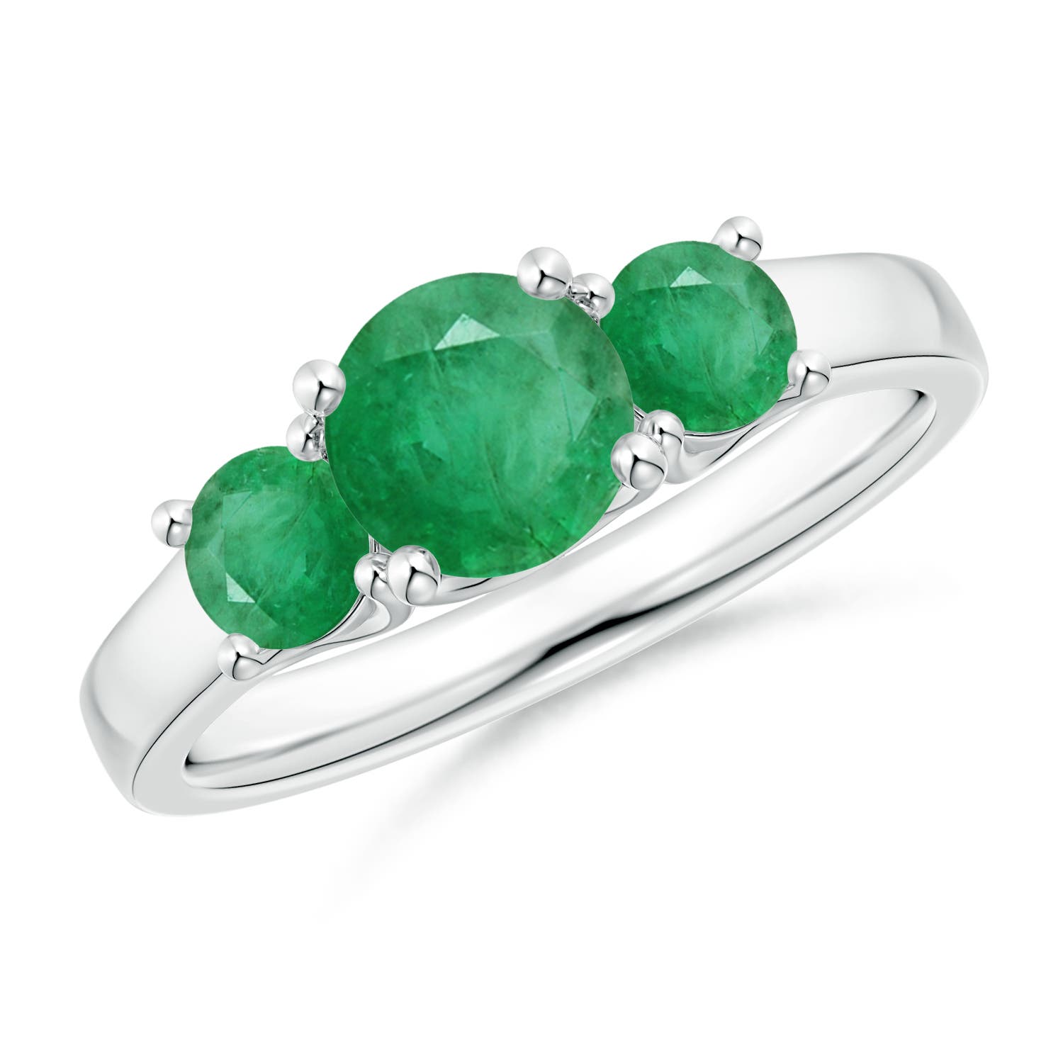 A - Emerald / 1.23 CT / 14 KT White Gold