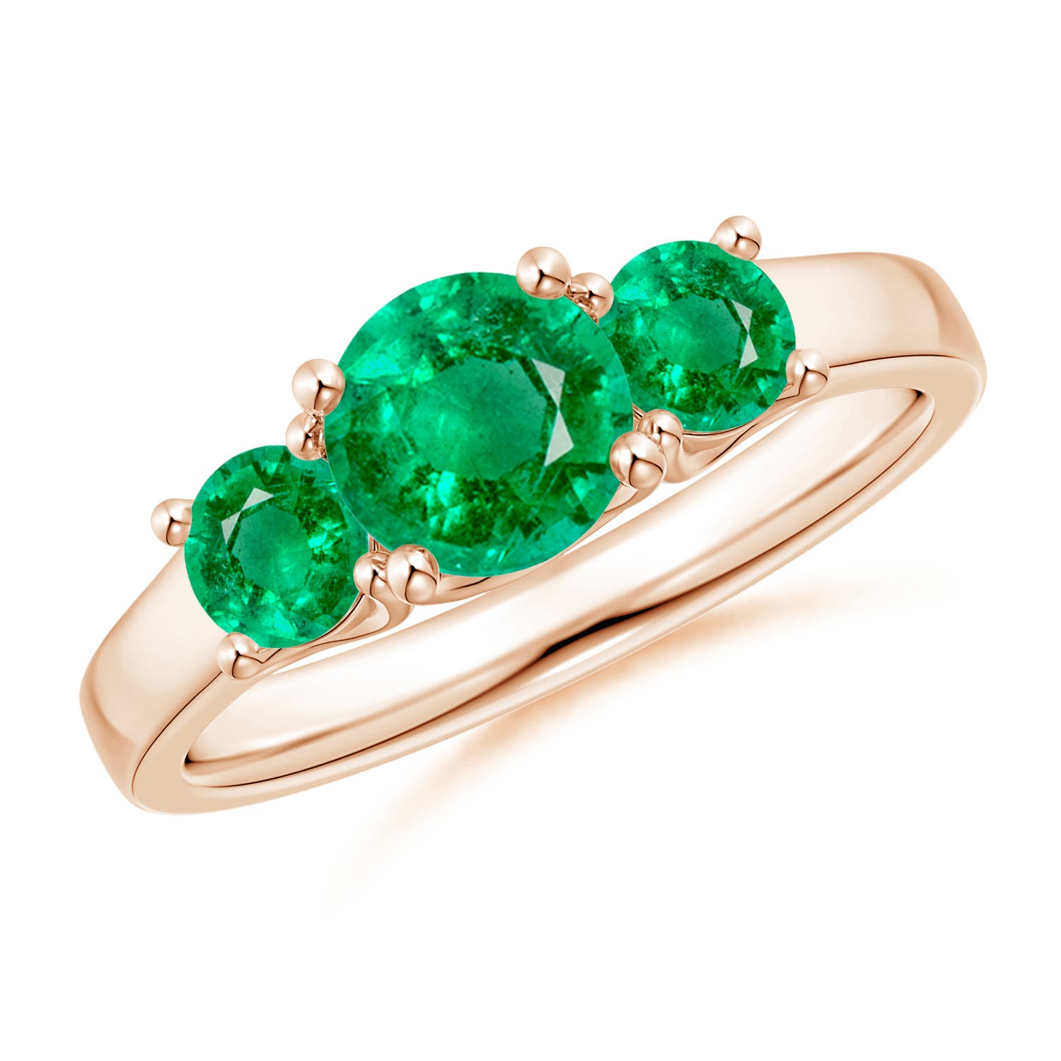 AAA - Emerald / 1.23 CT / 14 KT Rose Gold