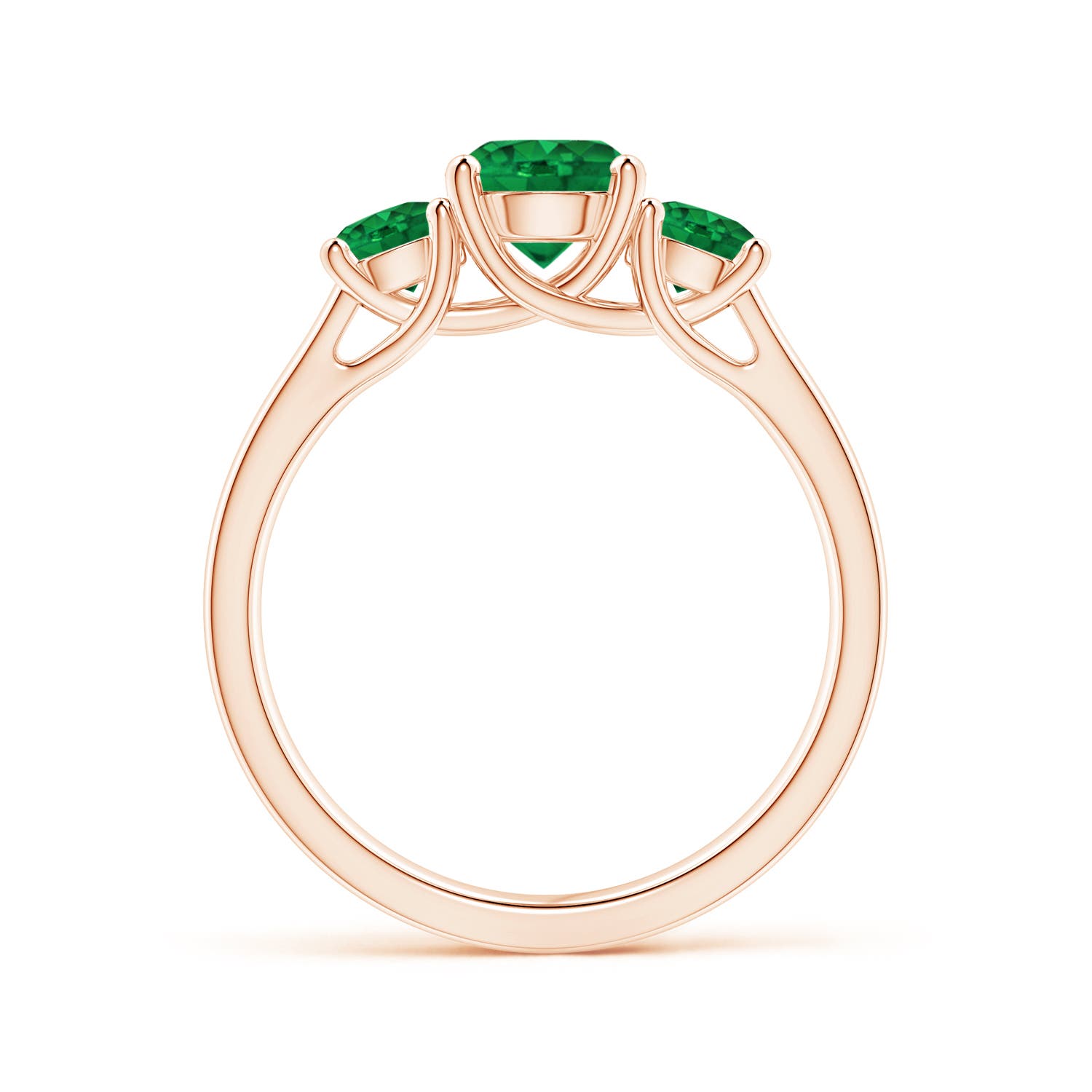 AAA - Emerald / 1.23 CT / 14 KT Rose Gold