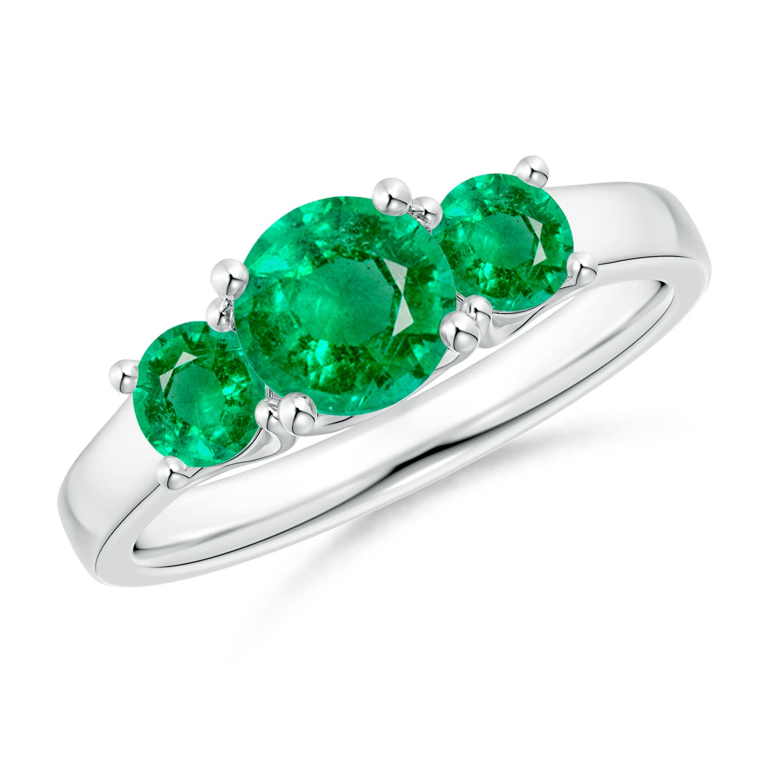 AAA - Emerald / 1.23 CT / 14 KT White Gold