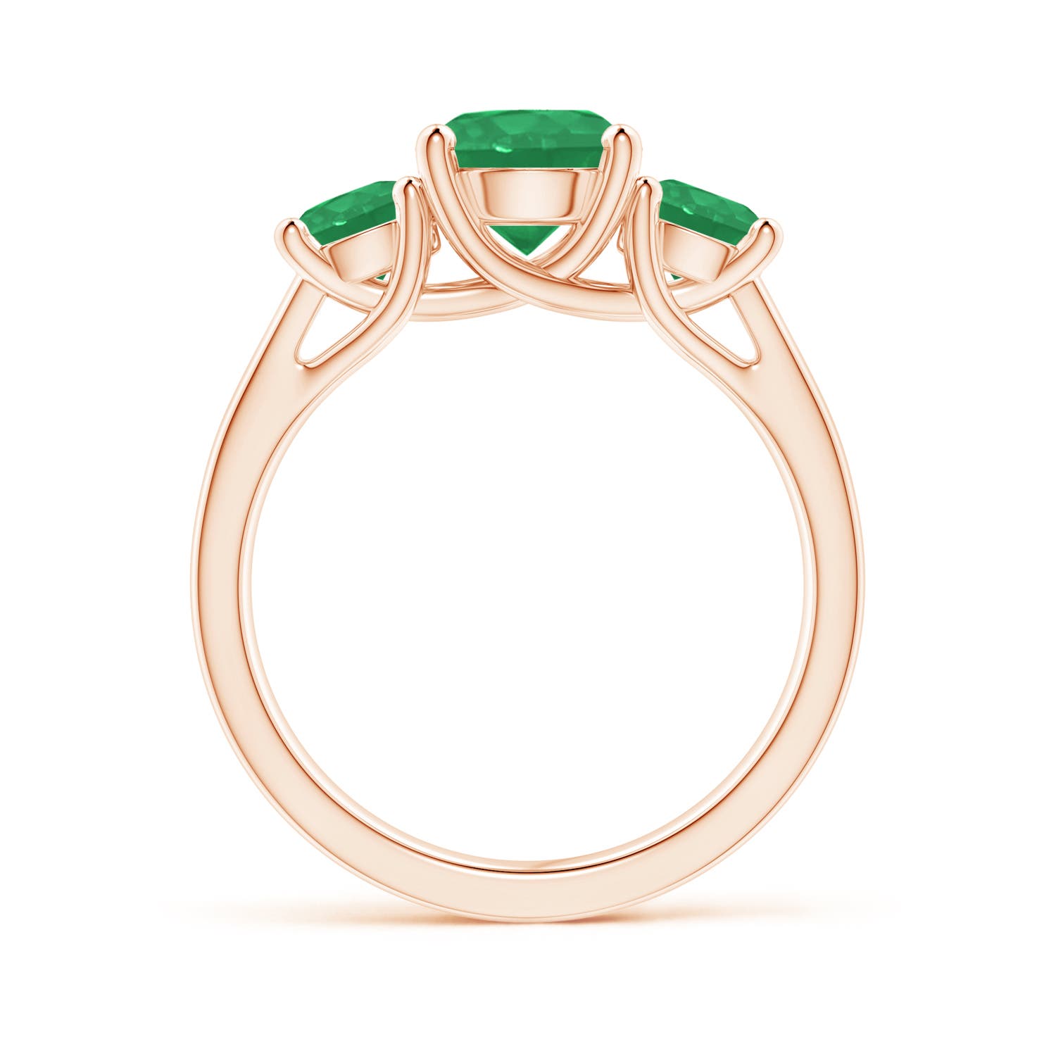 A - Emerald / 1.9 CT / 14 KT Rose Gold