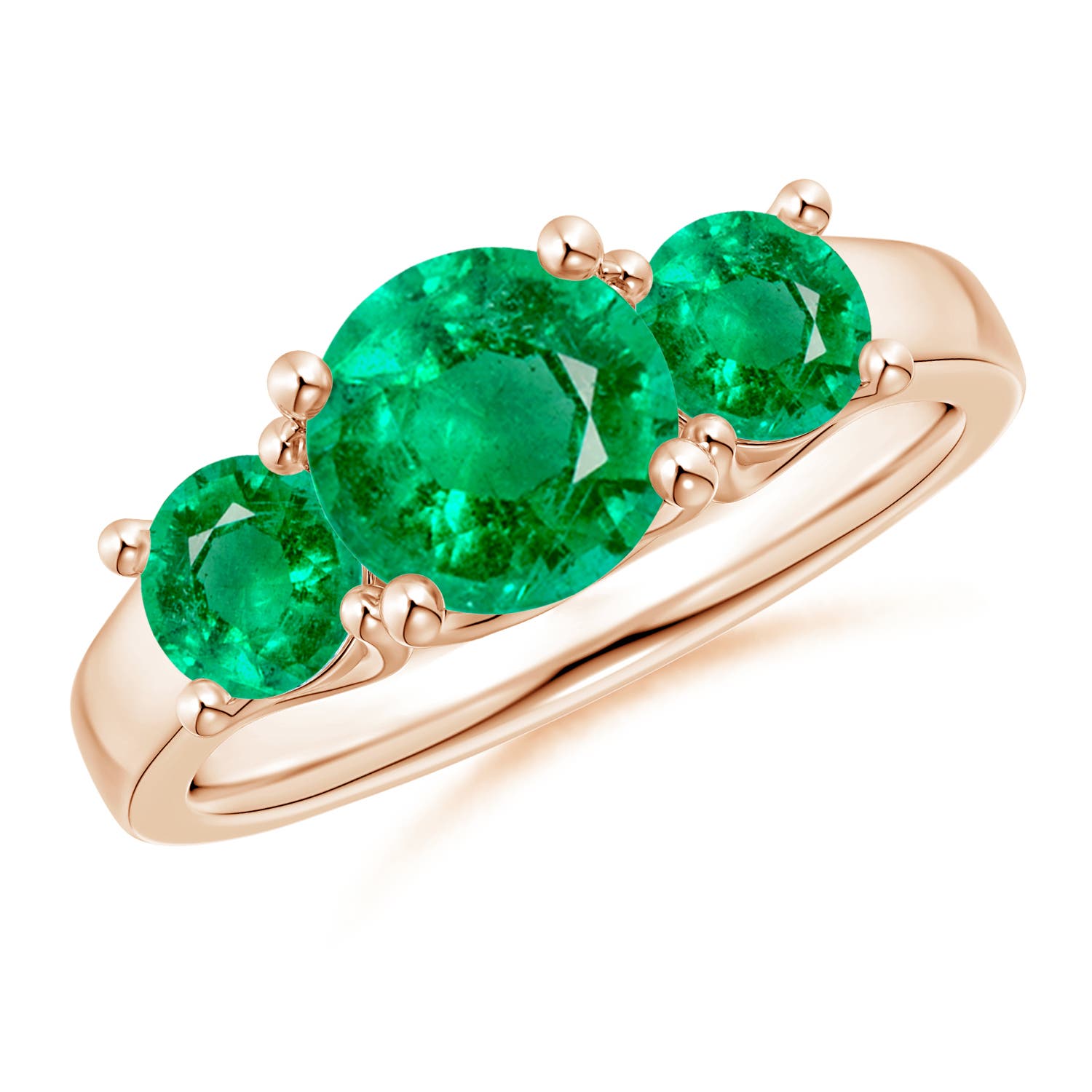 AAA - Emerald / 1.9 CT / 14 KT Rose Gold