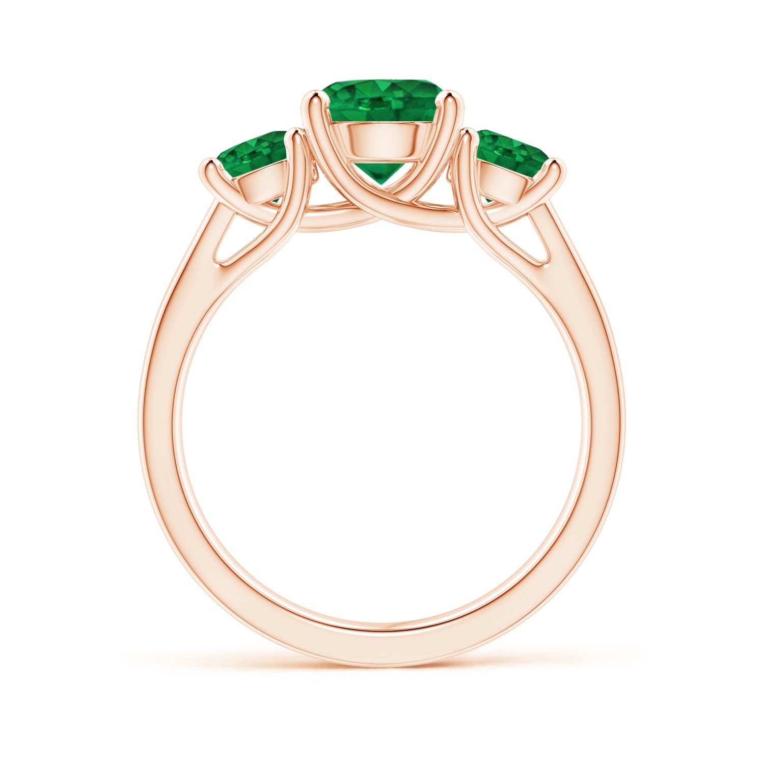 AAA - Emerald / 1.9 CT / 14 KT Rose Gold