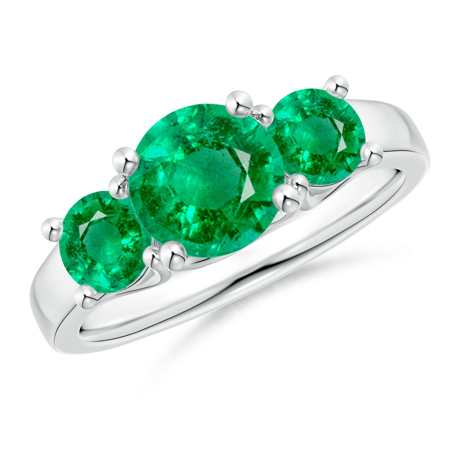 AAA - Emerald / 1.9 CT / 14 KT White Gold