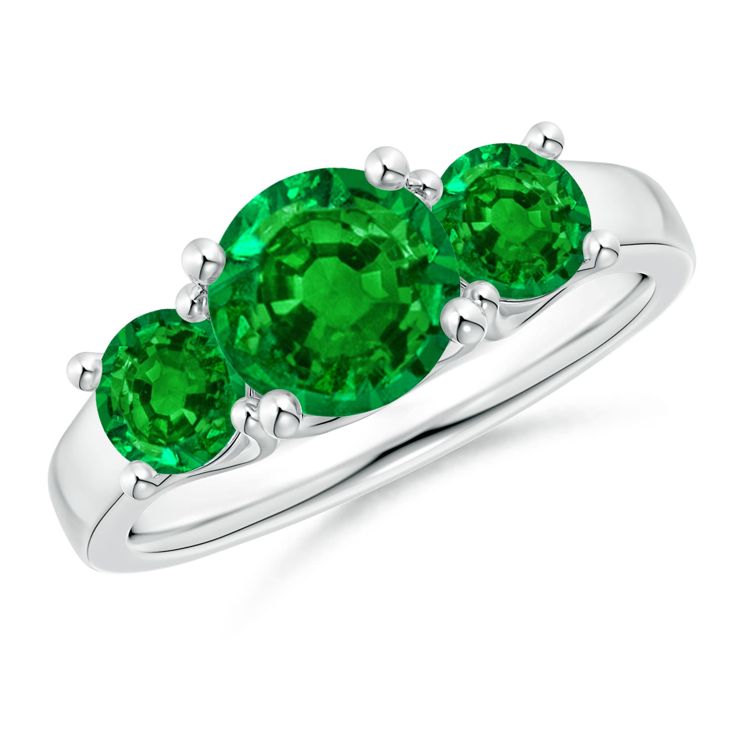 AAAA - Emerald / 1.9 CT / 14 KT White Gold