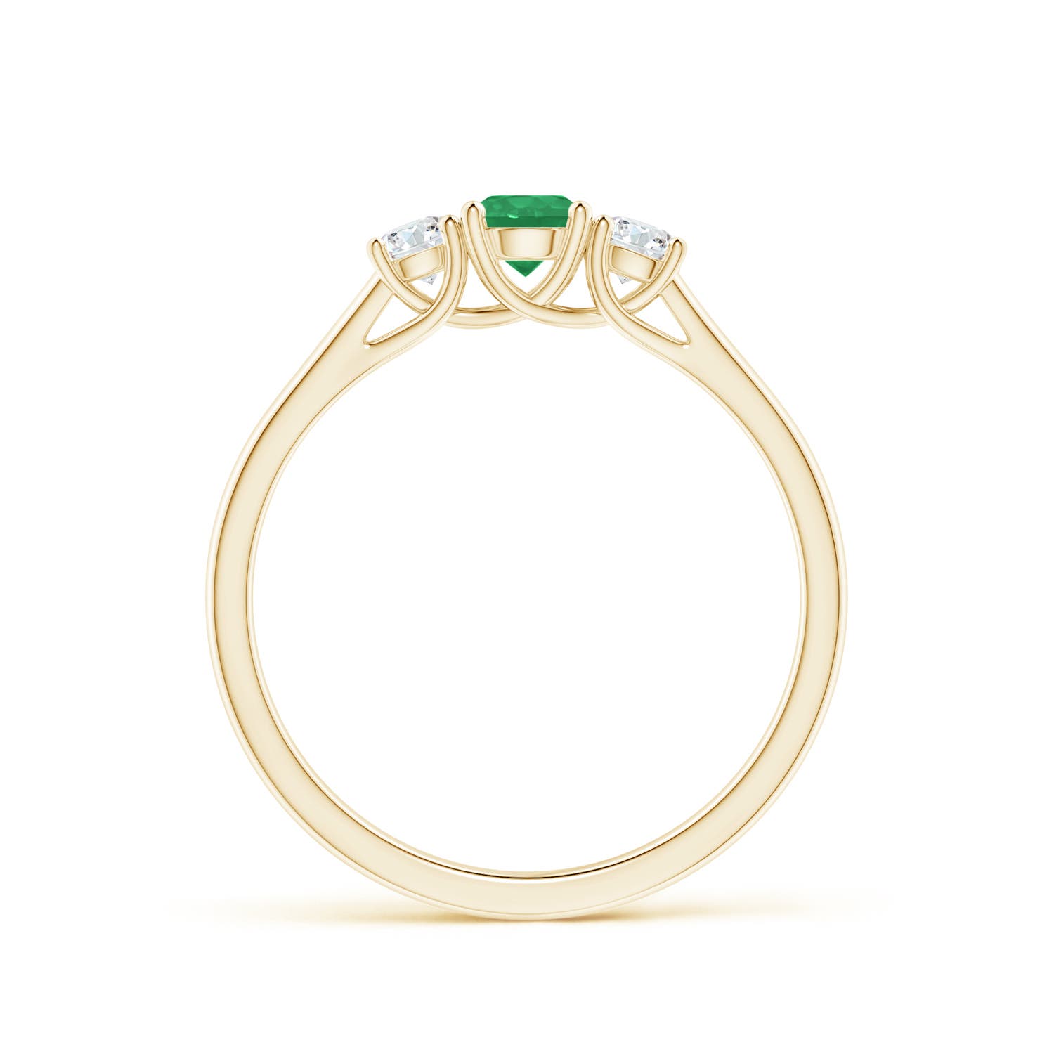 A - Emerald / 0.45 CT / 14 KT Yellow Gold