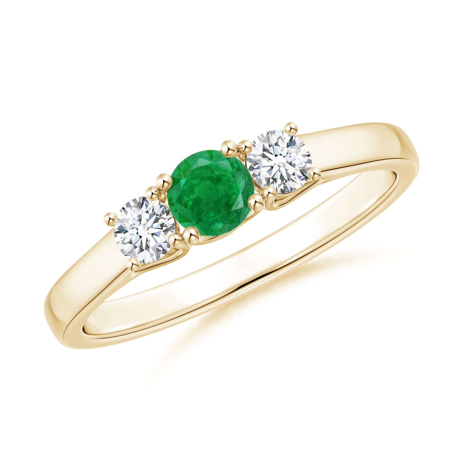 AA - Emerald / 0.45 CT / 14 KT Yellow Gold