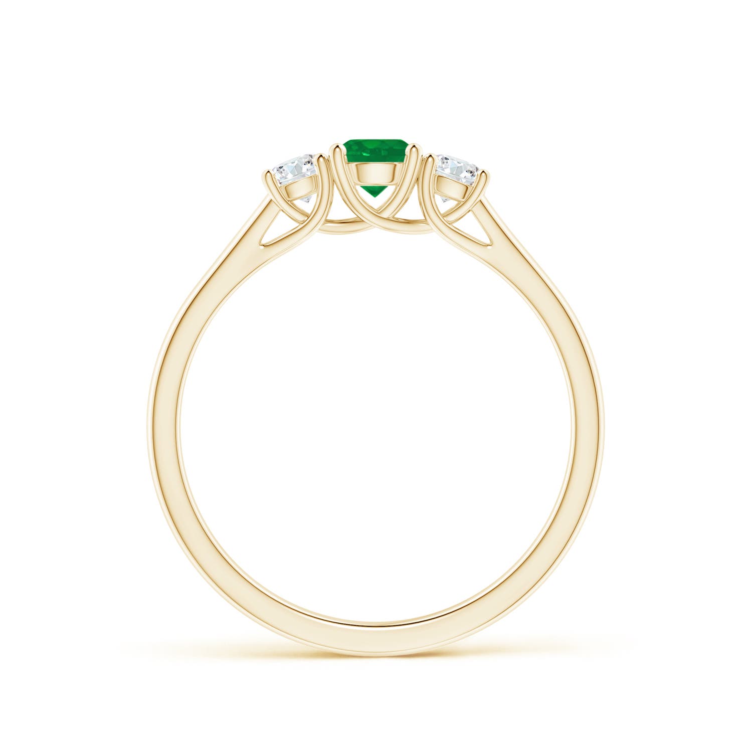 AA - Emerald / 0.45 CT / 14 KT Yellow Gold