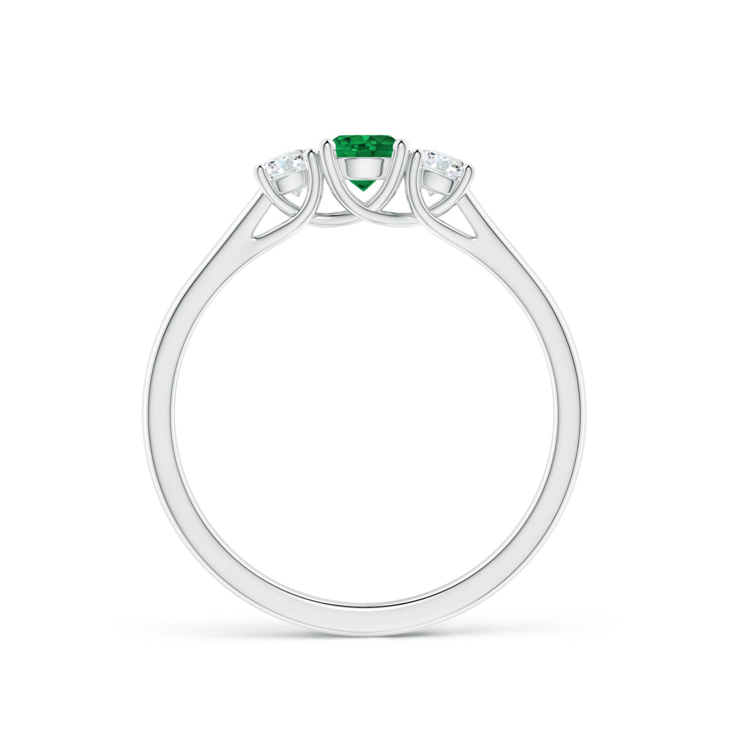 AAA - Emerald / 0.45 CT / 14 KT White Gold