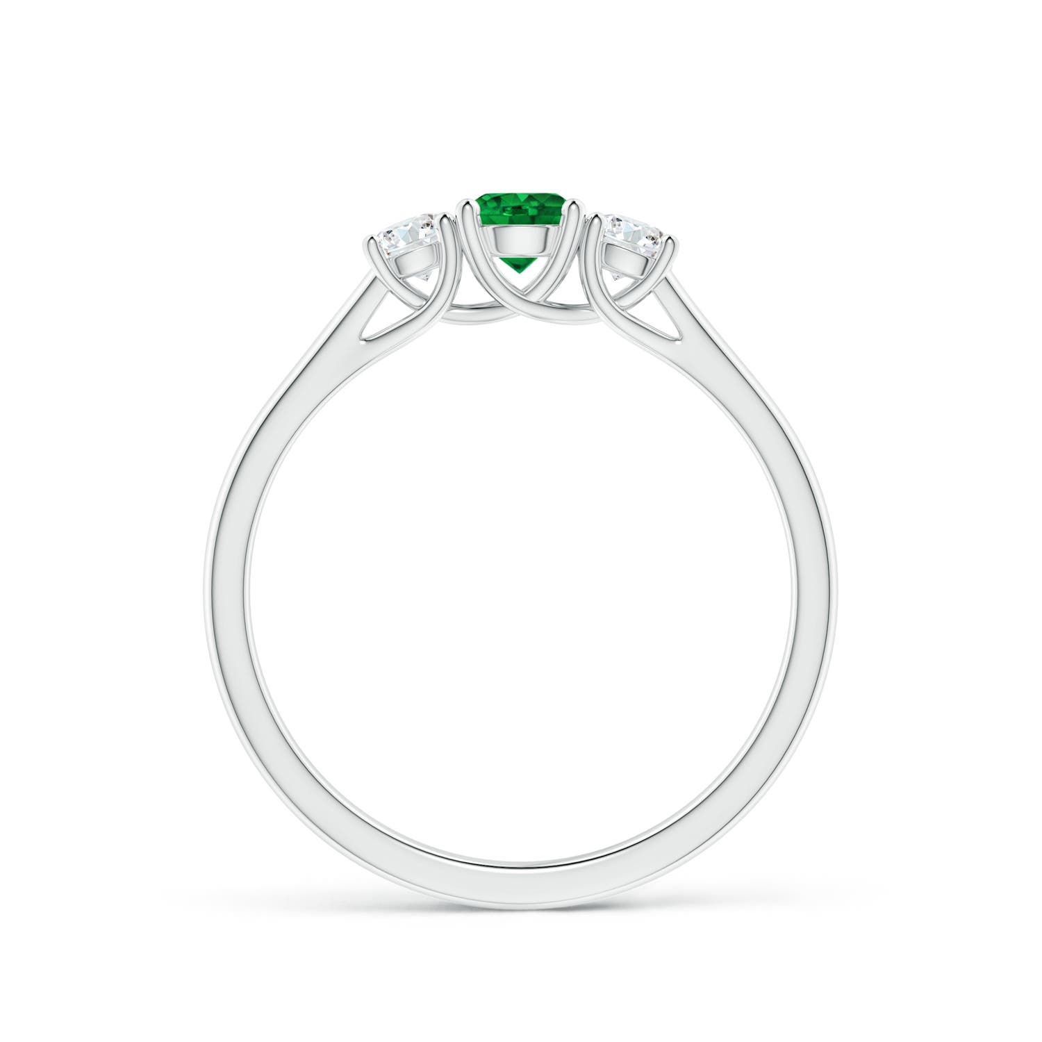 AAAA - Emerald / 0.45 CT / 14 KT White Gold