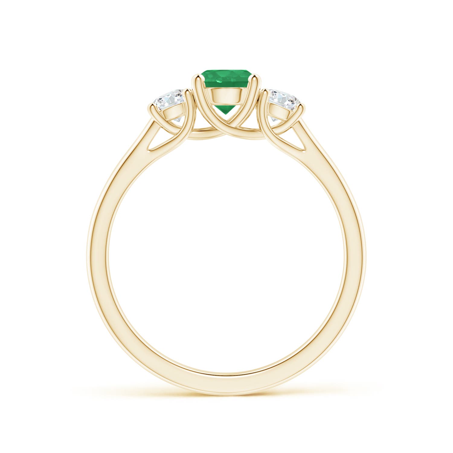 A - Emerald / 0.77 CT / 14 KT Yellow Gold