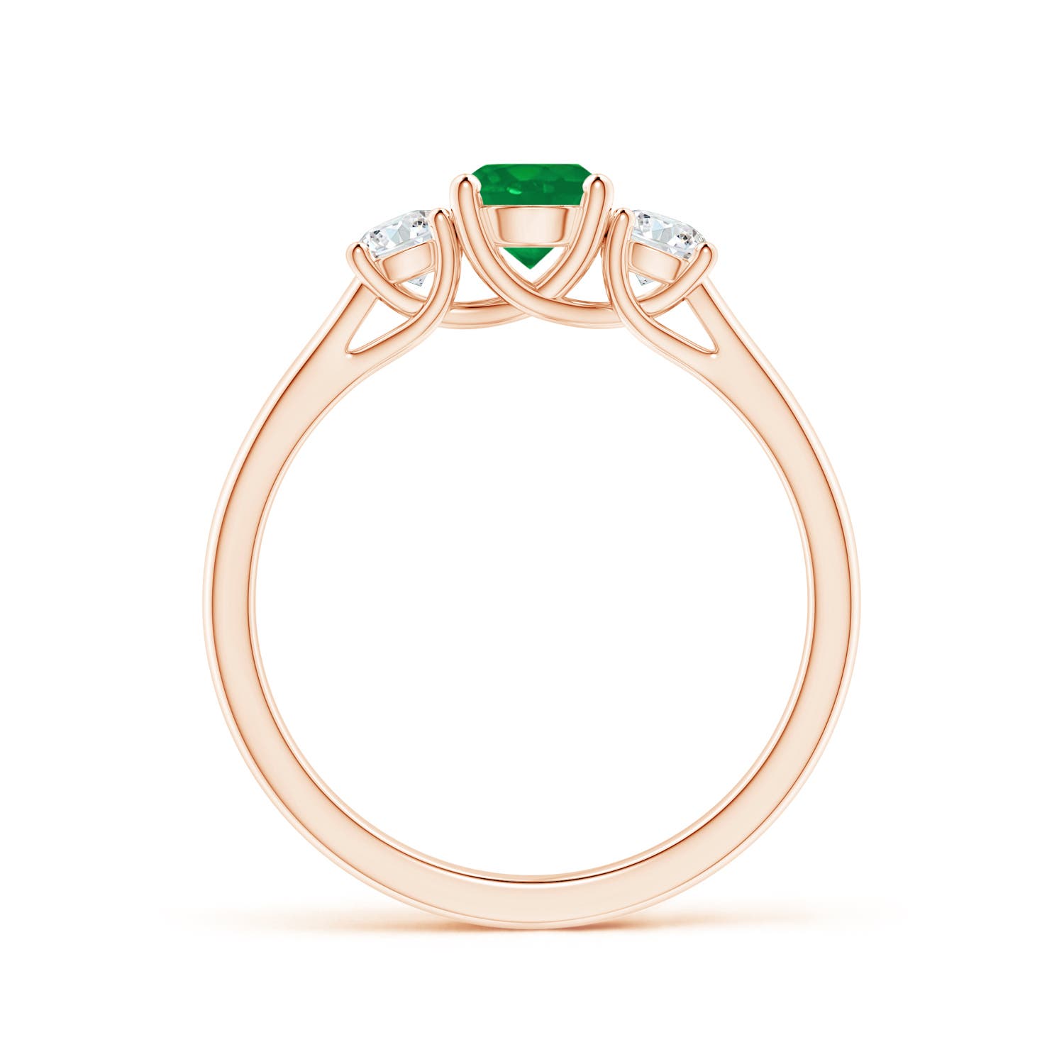 AA - Emerald / 0.77 CT / 14 KT Rose Gold