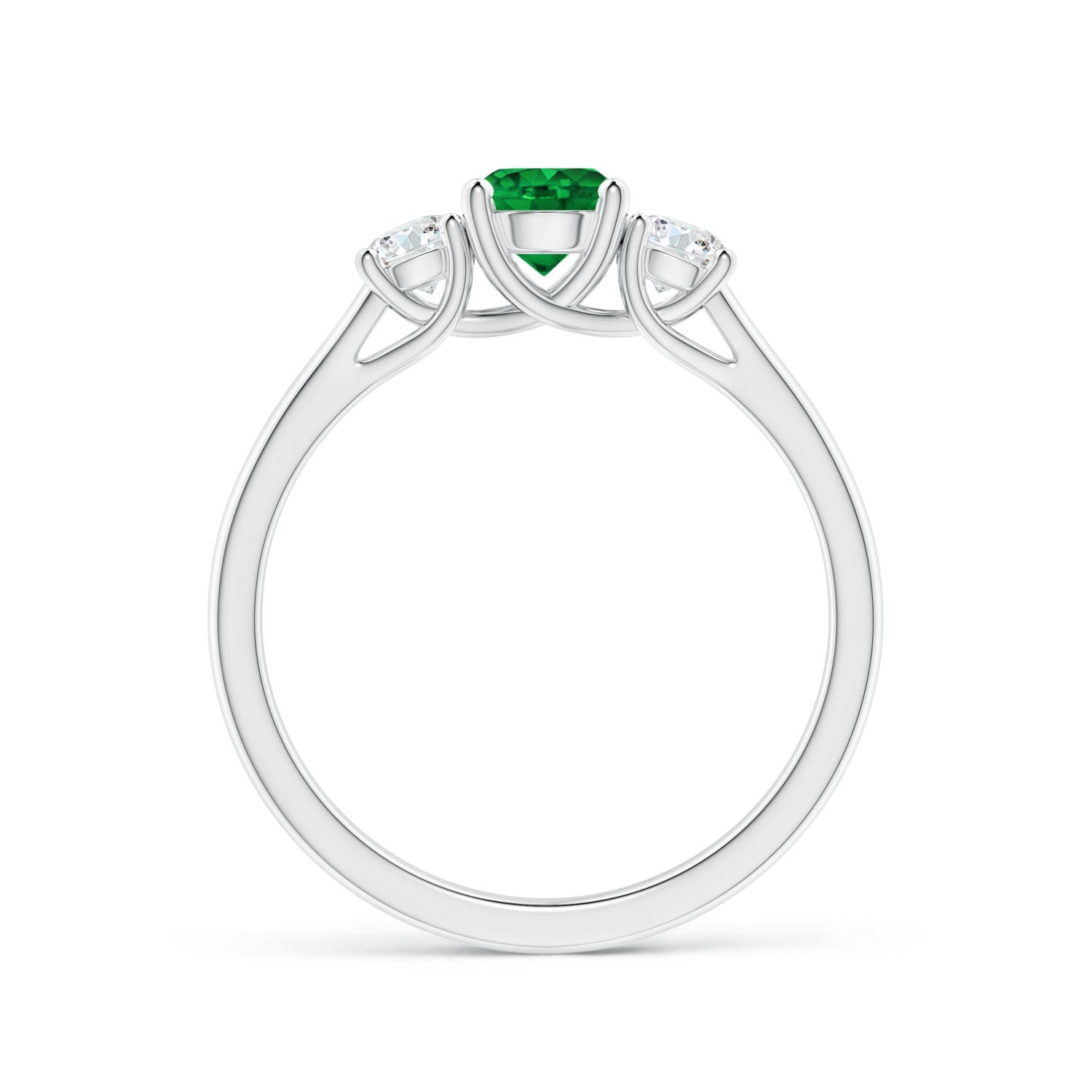 AAAA - Emerald / 0.77 CT / 14 KT White Gold