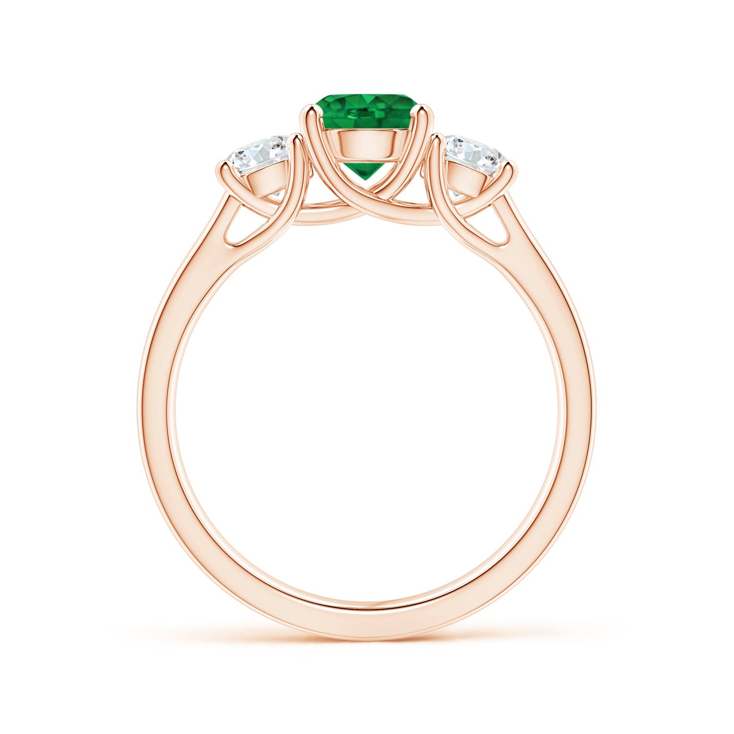 AAA - Emerald / 1.21 CT / 14 KT Rose Gold