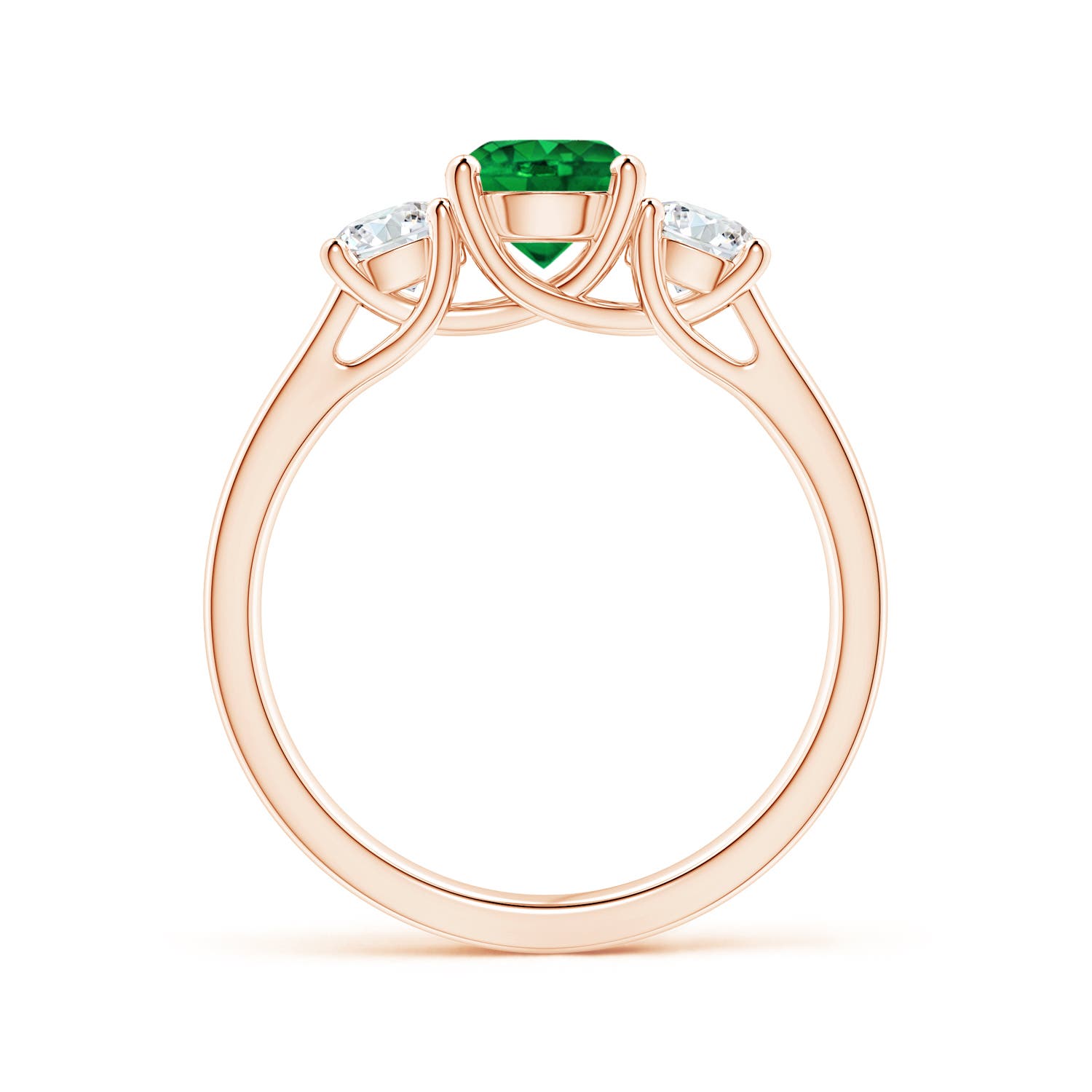 AAAA - Emerald / 1.21 CT / 14 KT Rose Gold