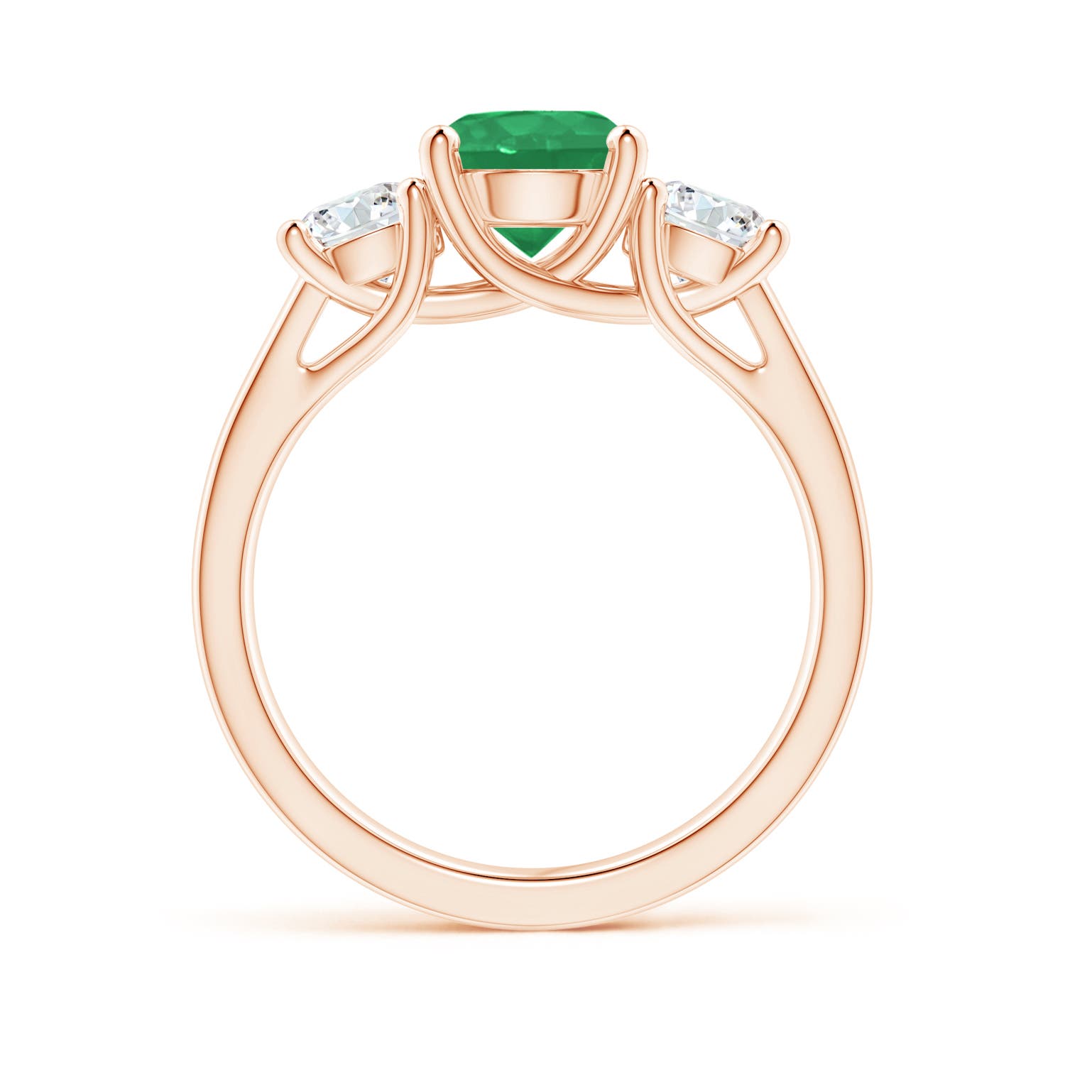 A - Emerald / 1.9 CT / 14 KT Rose Gold