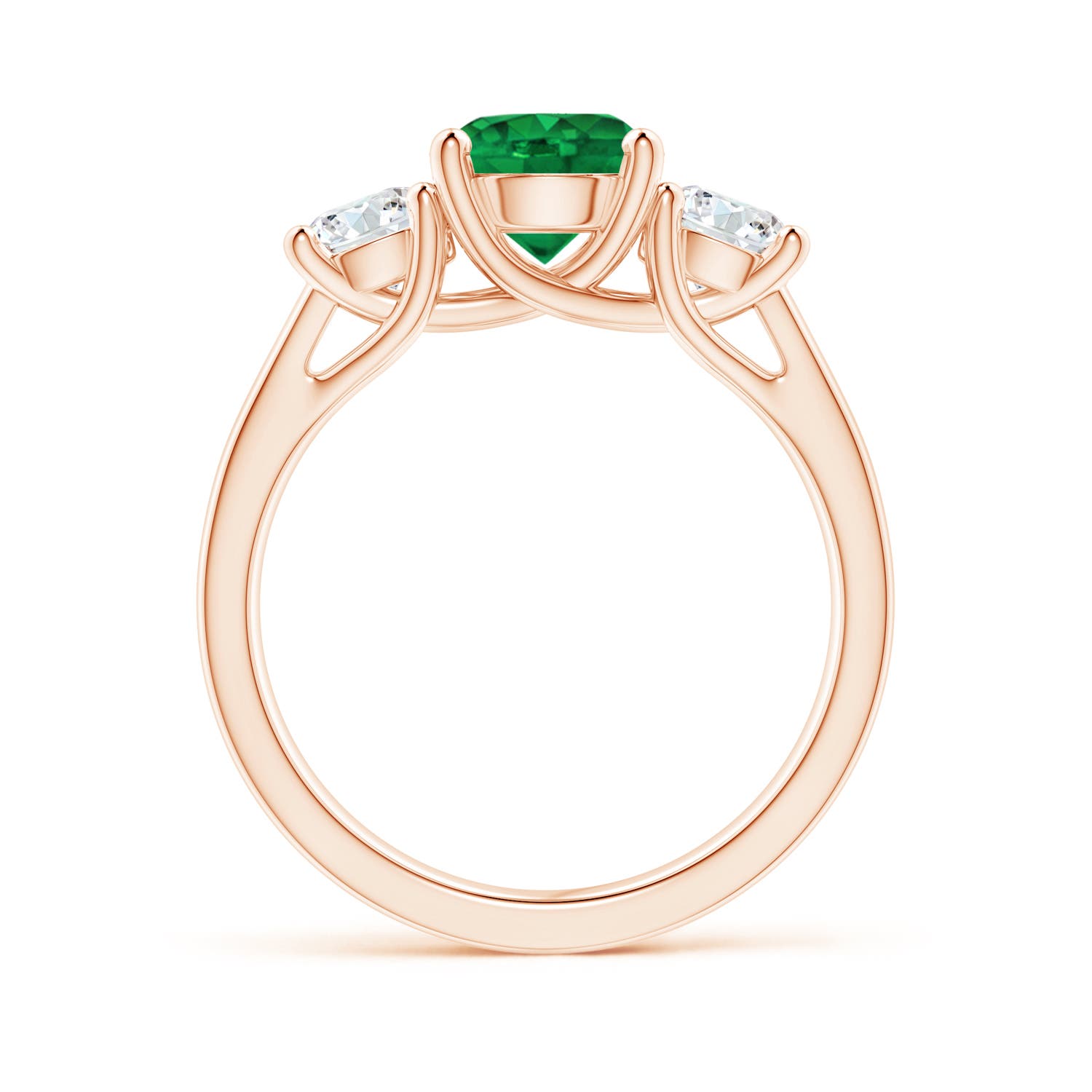 AAA - Emerald / 1.9 CT / 14 KT Rose Gold