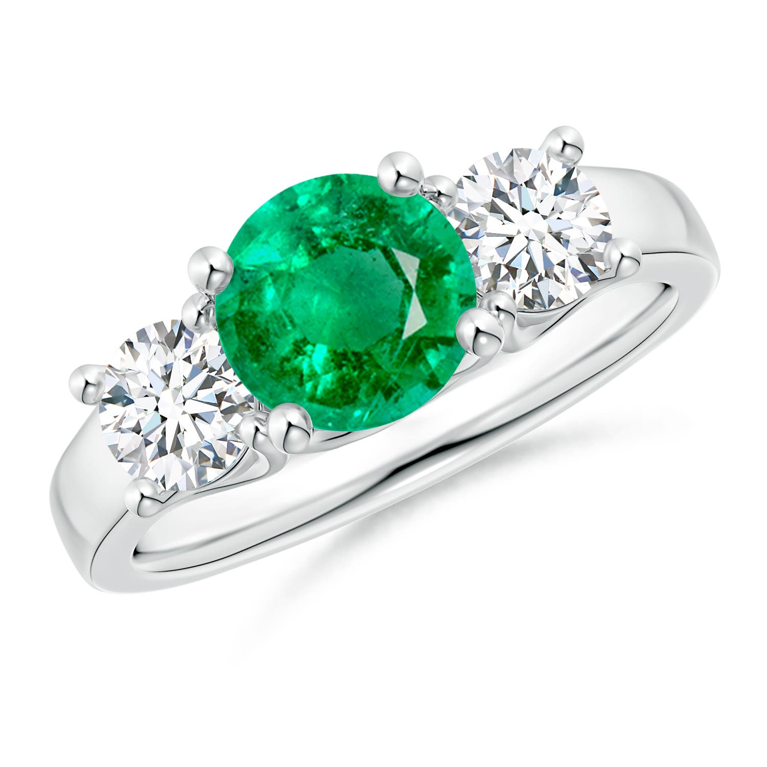 AAA - Emerald / 1.9 CT / 14 KT White Gold