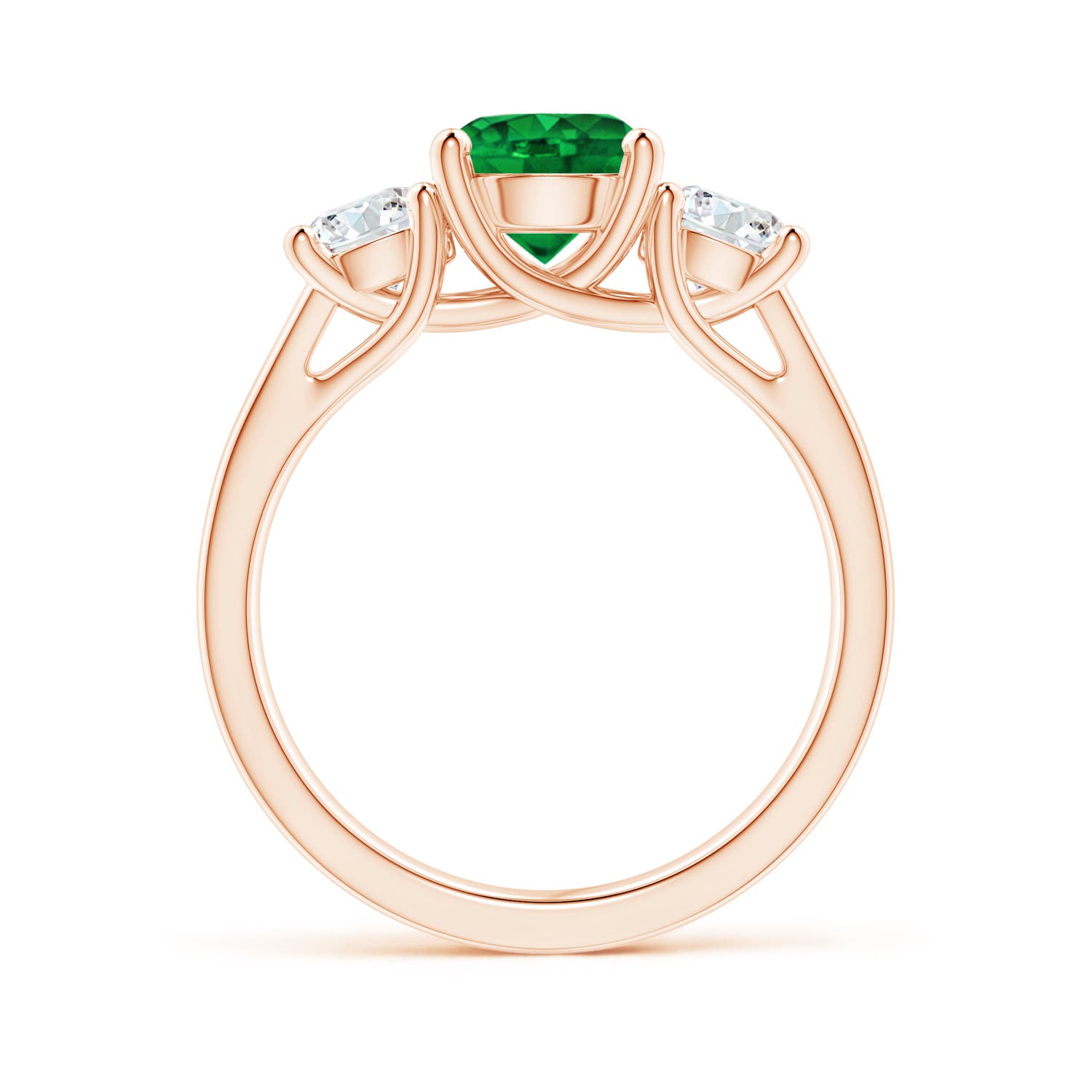 AAAA - Emerald / 1.9 CT / 14 KT Rose Gold