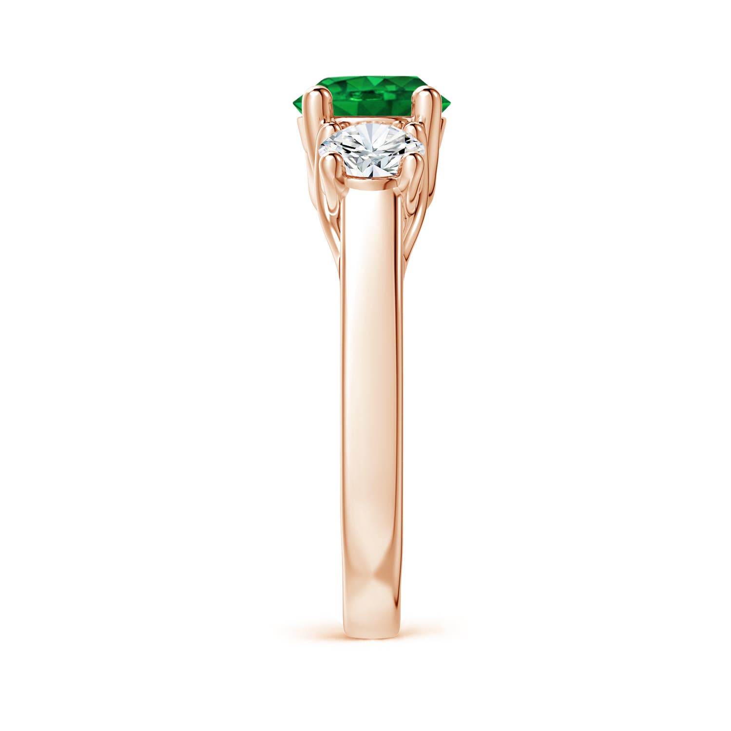 AAAA - Emerald / 1.9 CT / 14 KT Rose Gold