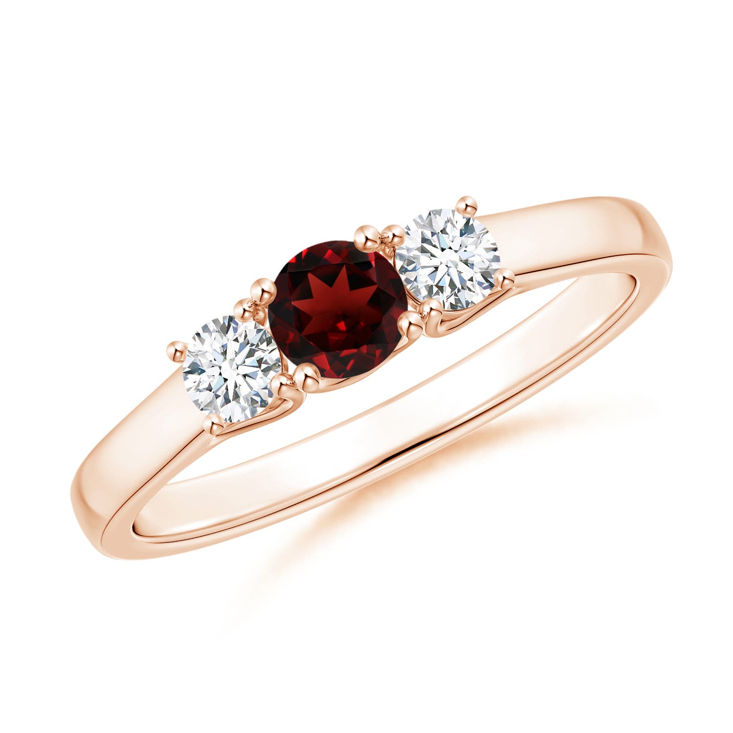 AAA - Garnet / 0.54 CT / 14 KT Rose Gold