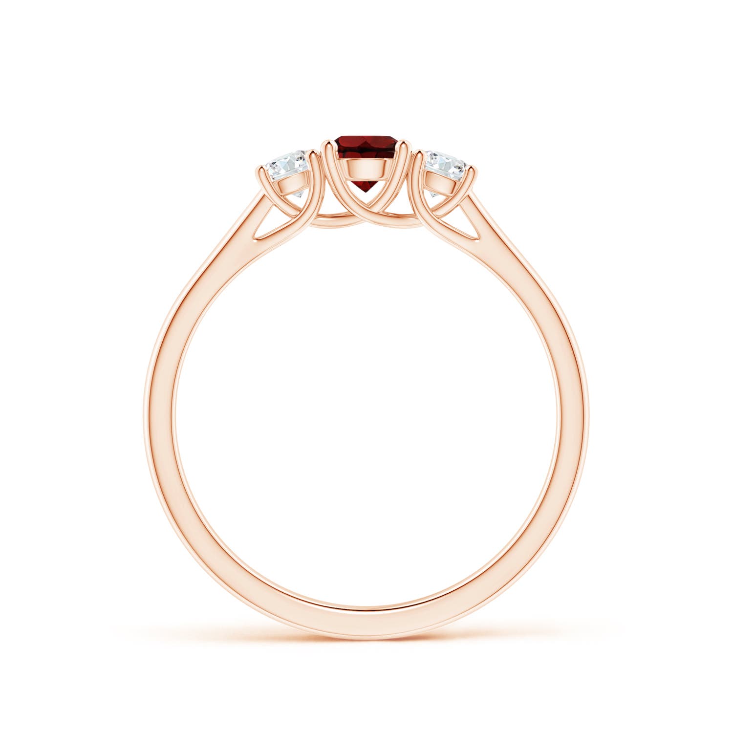 AAA - Garnet / 0.54 CT / 14 KT Rose Gold