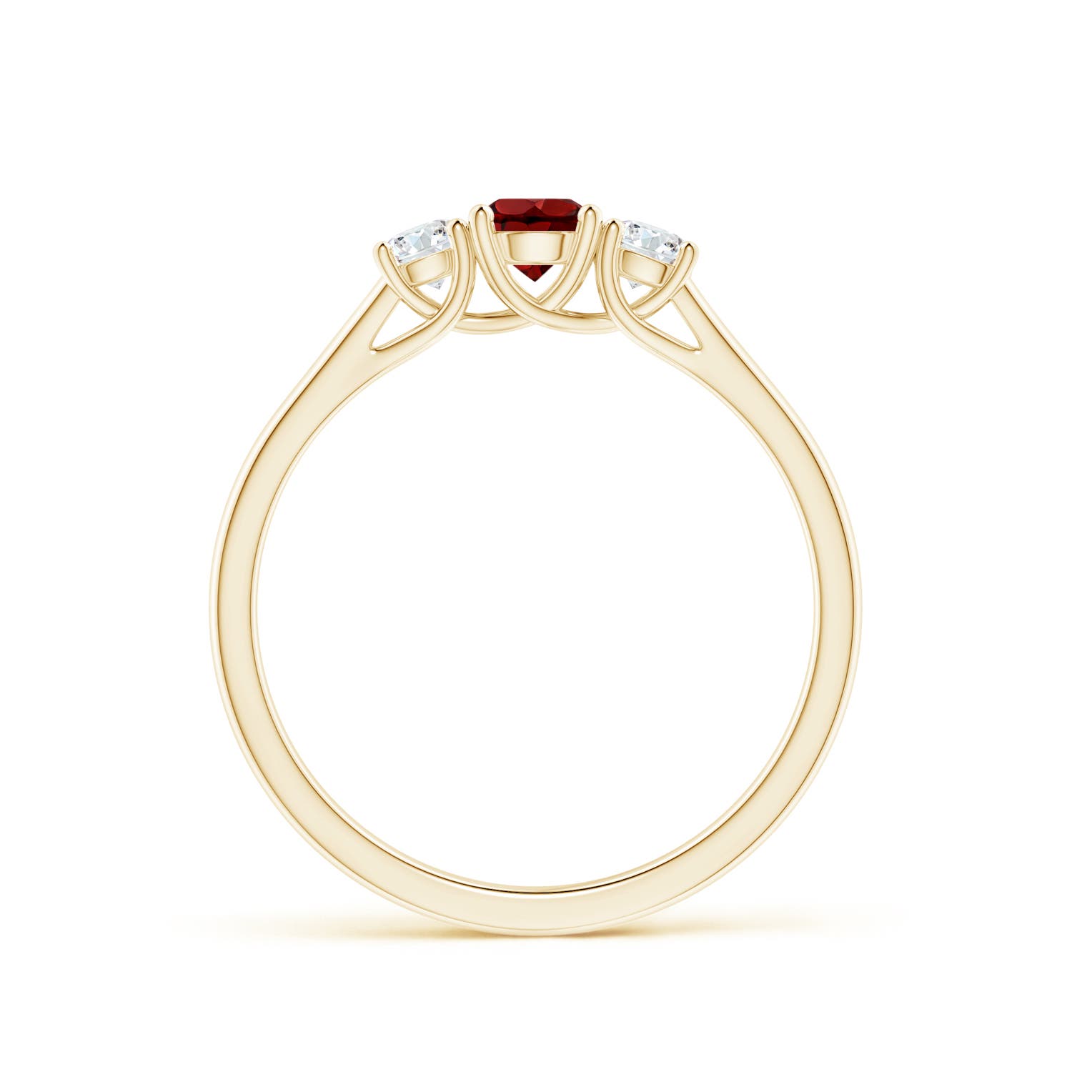 AAAA - Garnet / 0.54 CT / 14 KT Yellow Gold