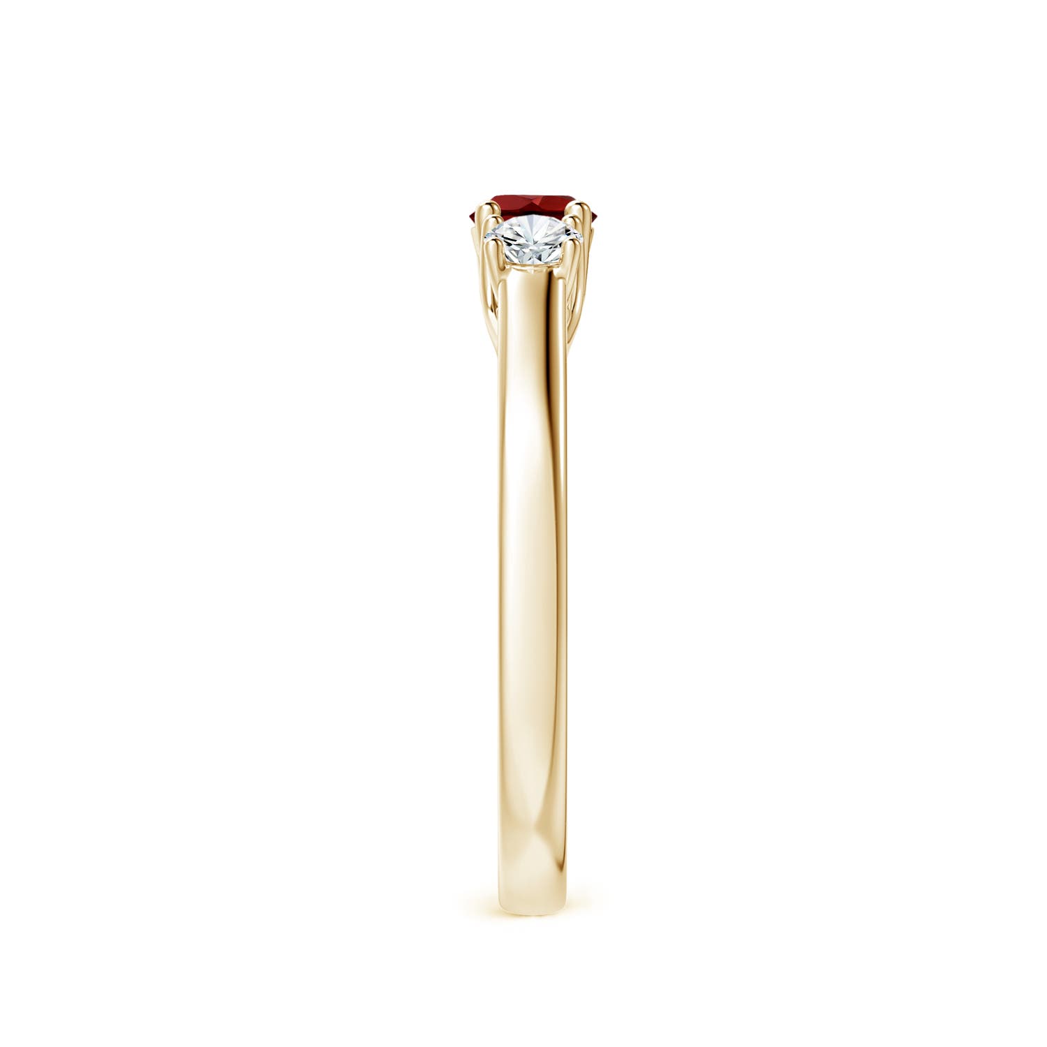 AAAA - Garnet / 0.54 CT / 14 KT Yellow Gold