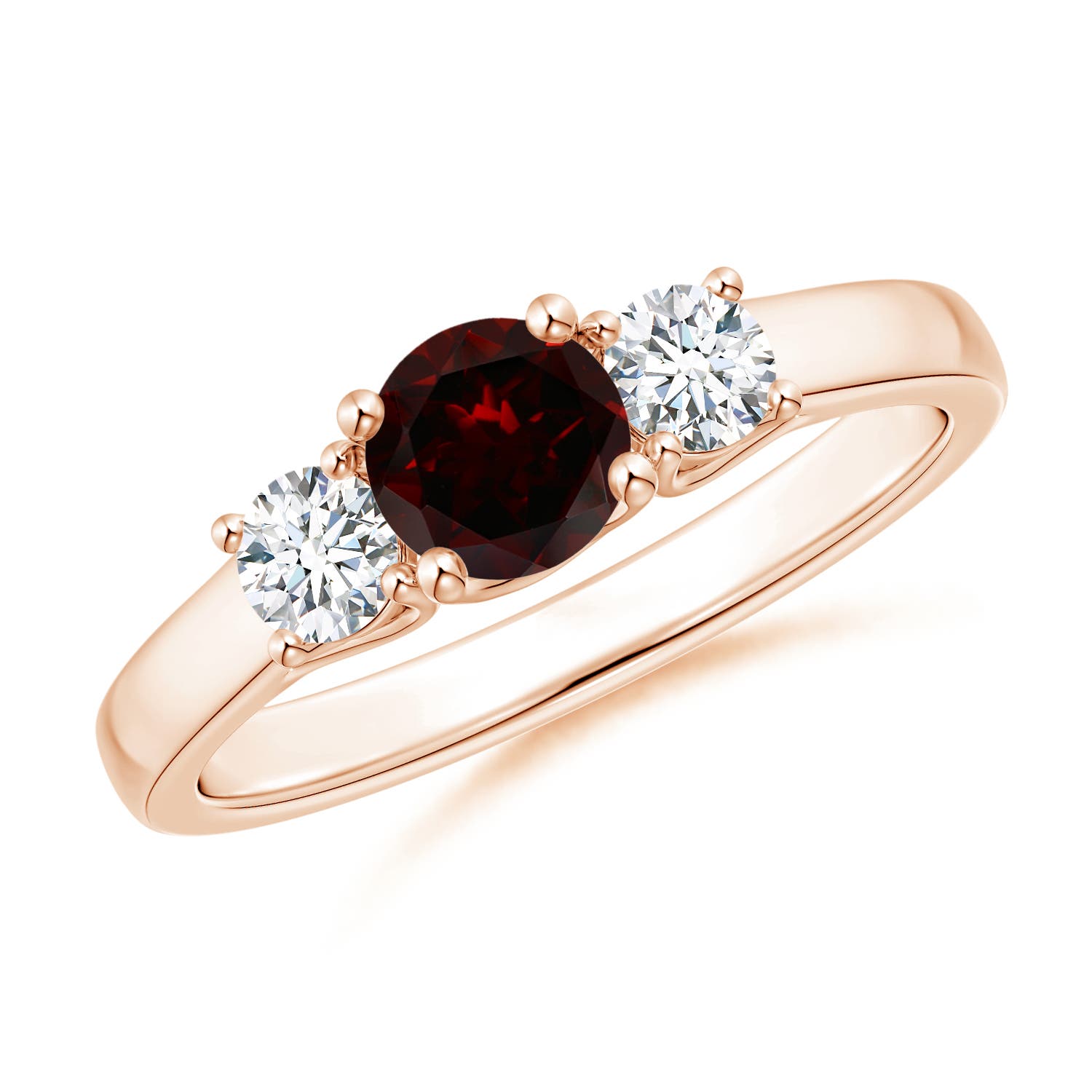 A - Garnet / 0.92 CT / 14 KT Rose Gold