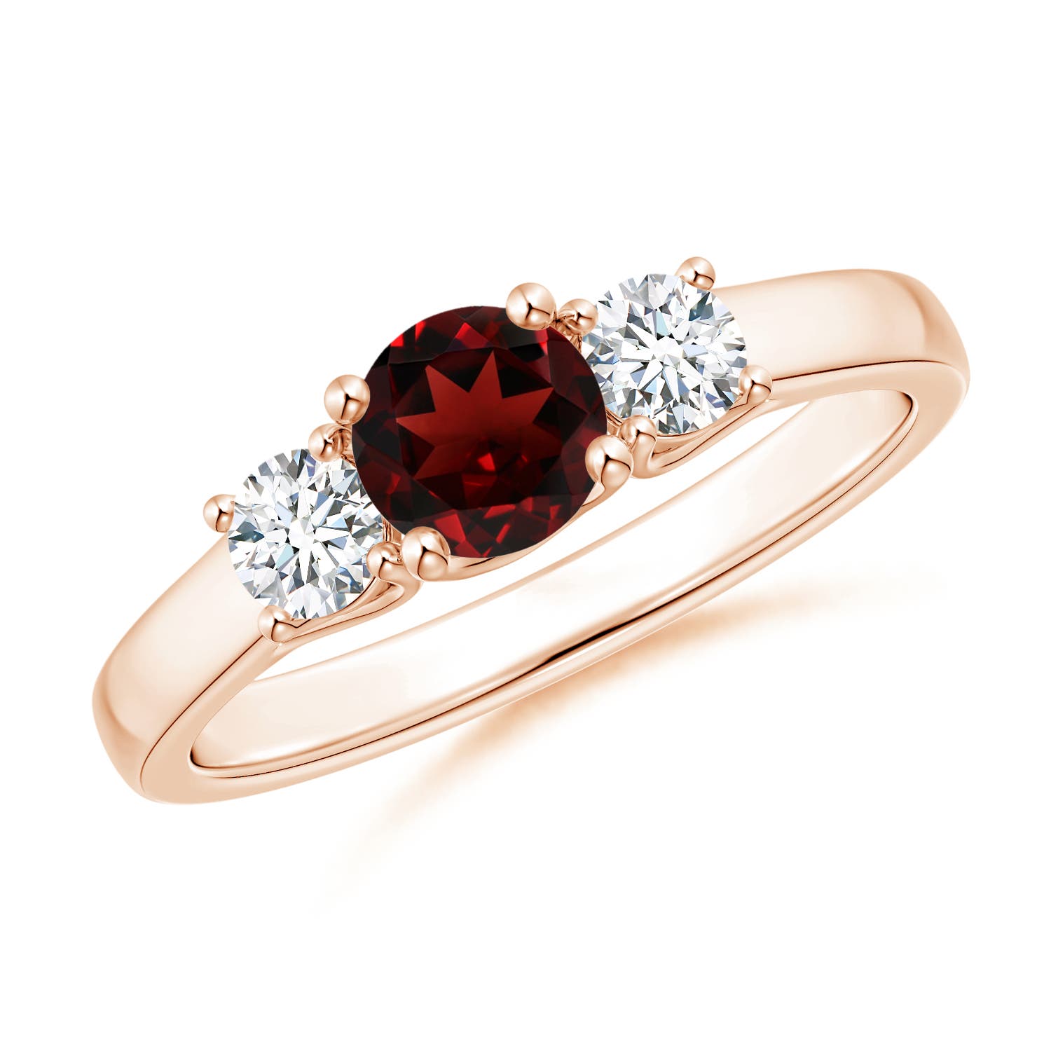 AAA - Garnet / 0.92 CT / 14 KT Rose Gold