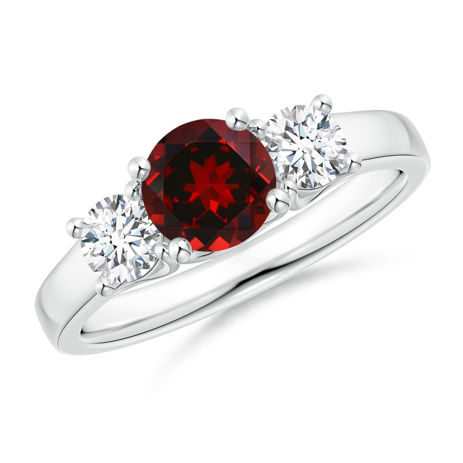 AAAA - Garnet / 1.46 CT / 14 KT White Gold