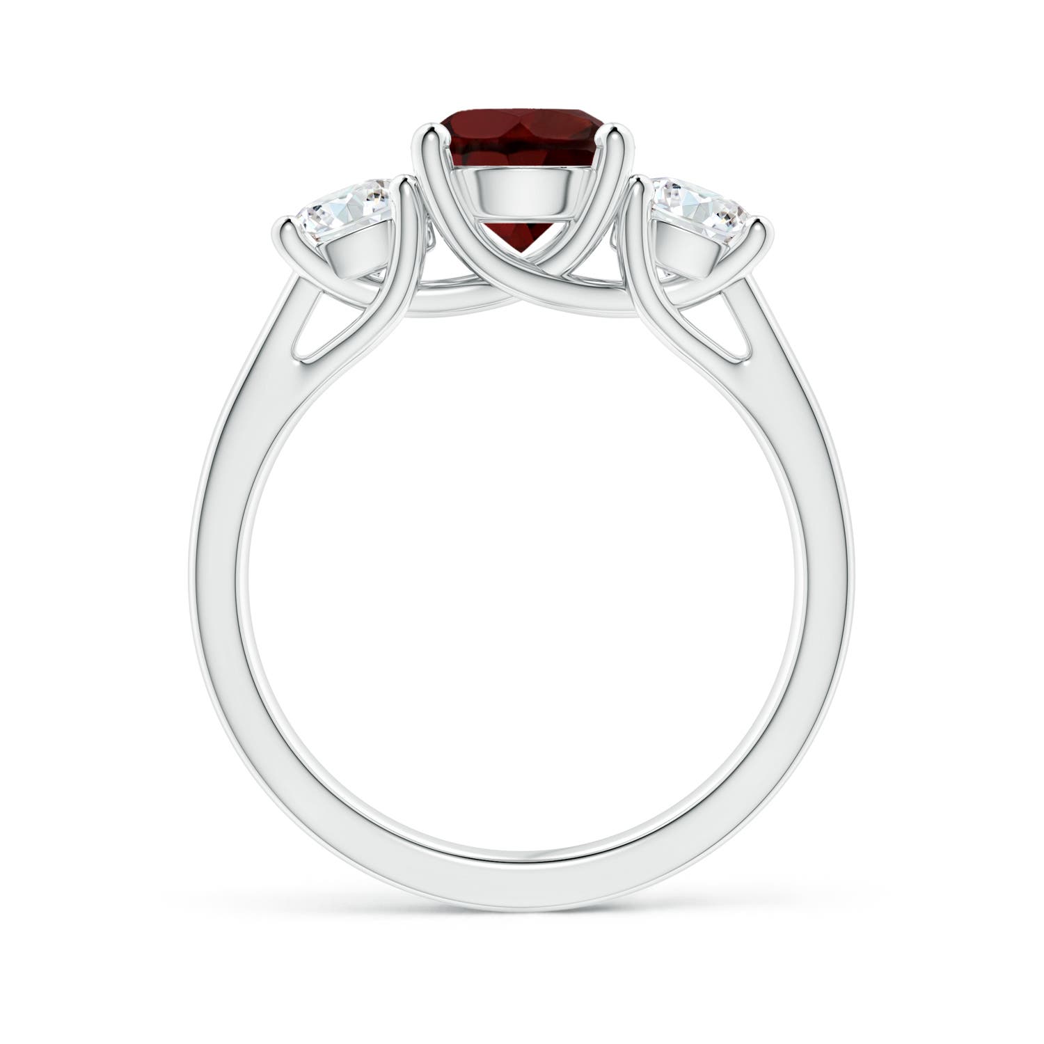 AA - Garnet / 2.2 CT / 14 KT White Gold