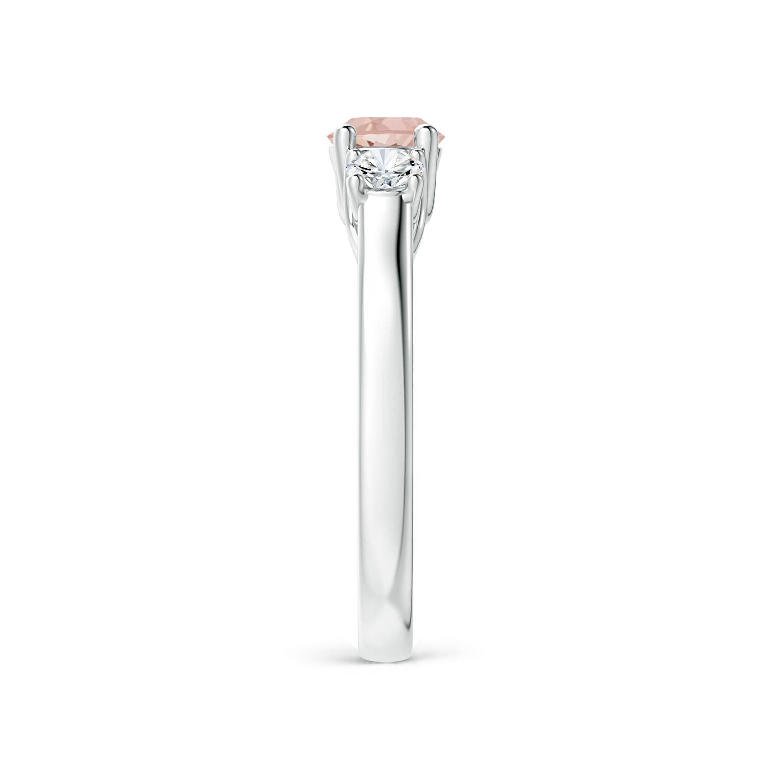 AAAA - Morganite / 0.74 CT / 14 KT White Gold