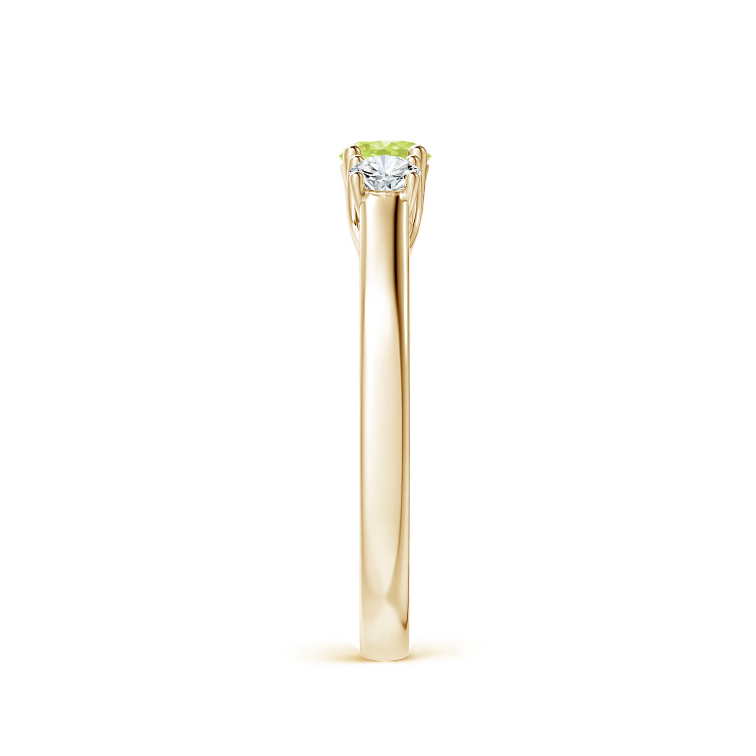 A - Peridot / 0.51 CT / 14 KT Yellow Gold